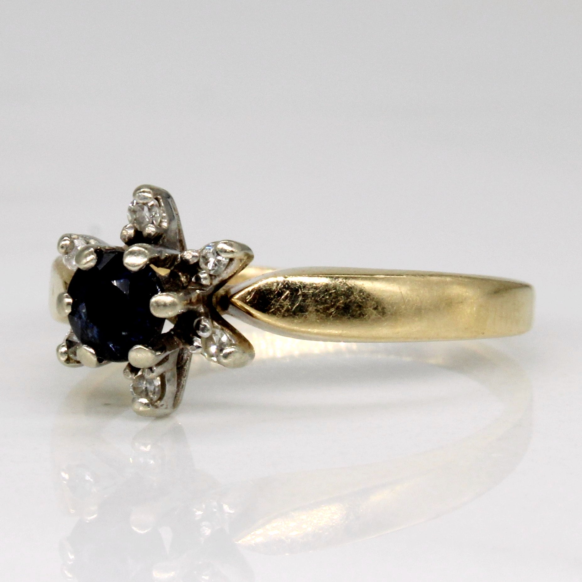 Sapphire & Diamond Cocktail Ring | 0.20ct, 0.03ctw | SZ 4.75 |
