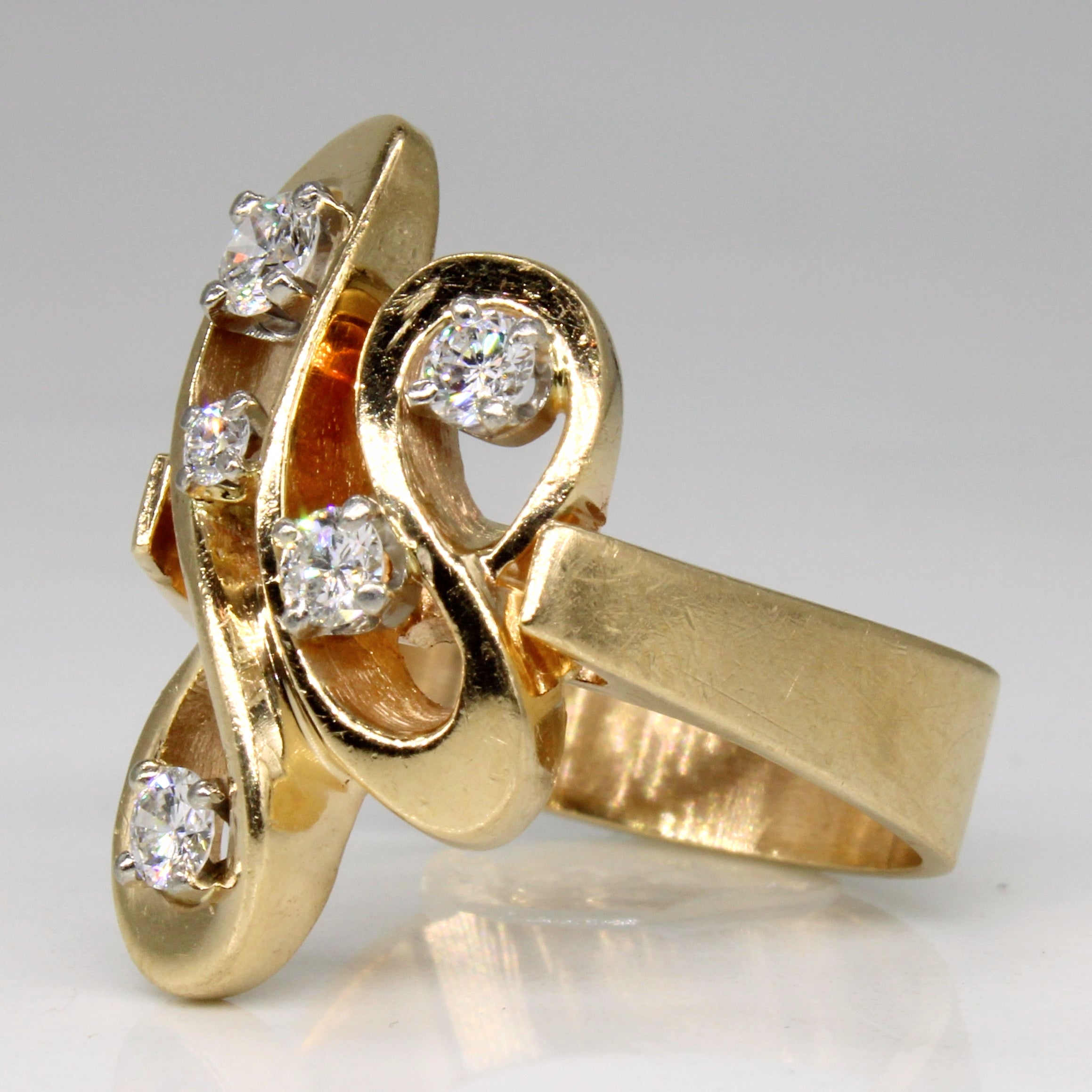 Abstract Diamond Cocktail Ring | 0.39ctw | SZ 5.75 |