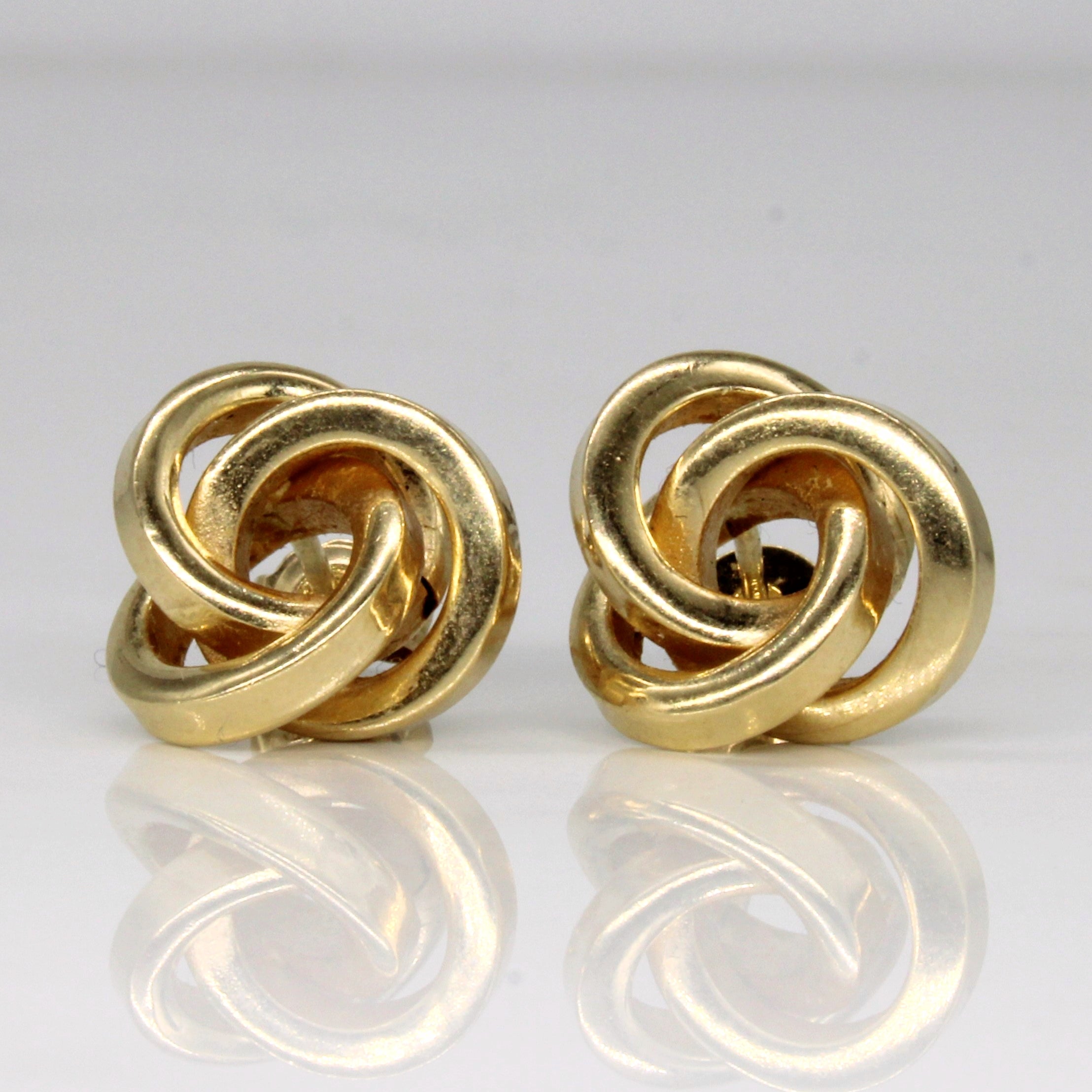 14k Yellow Gold Knot Earrings