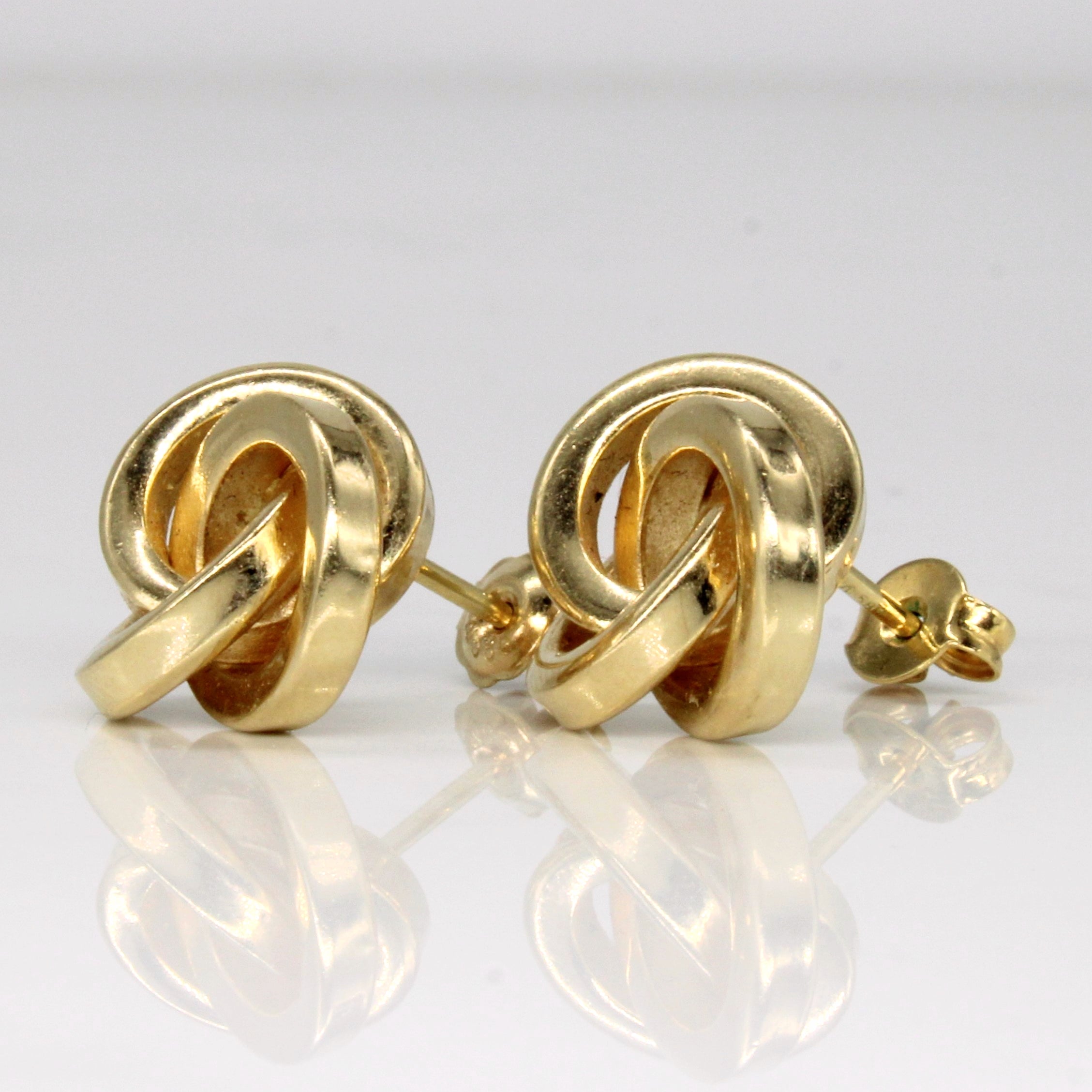 14k Yellow Gold Knot Earrings