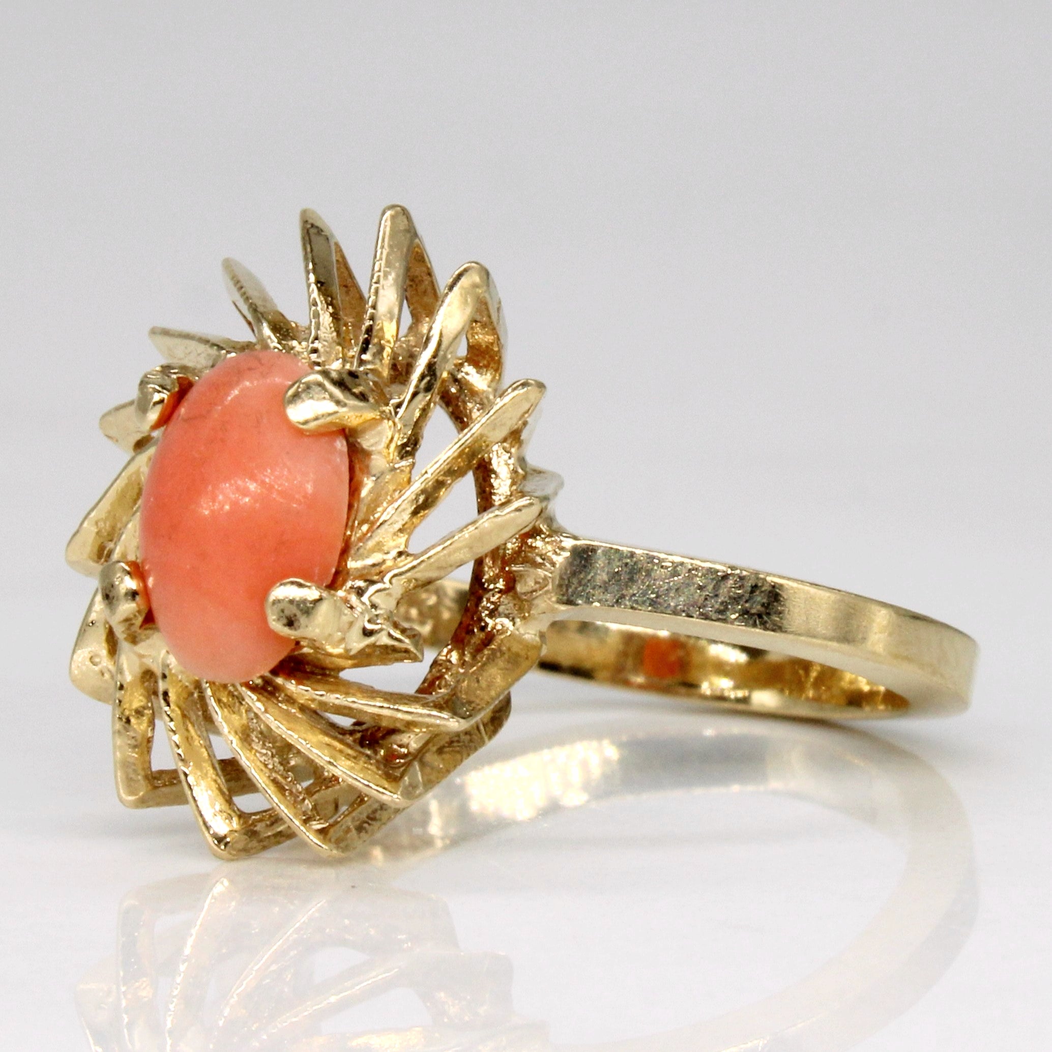 Coral Cocktail Ring | 1.00ct | SZ 6.25 |