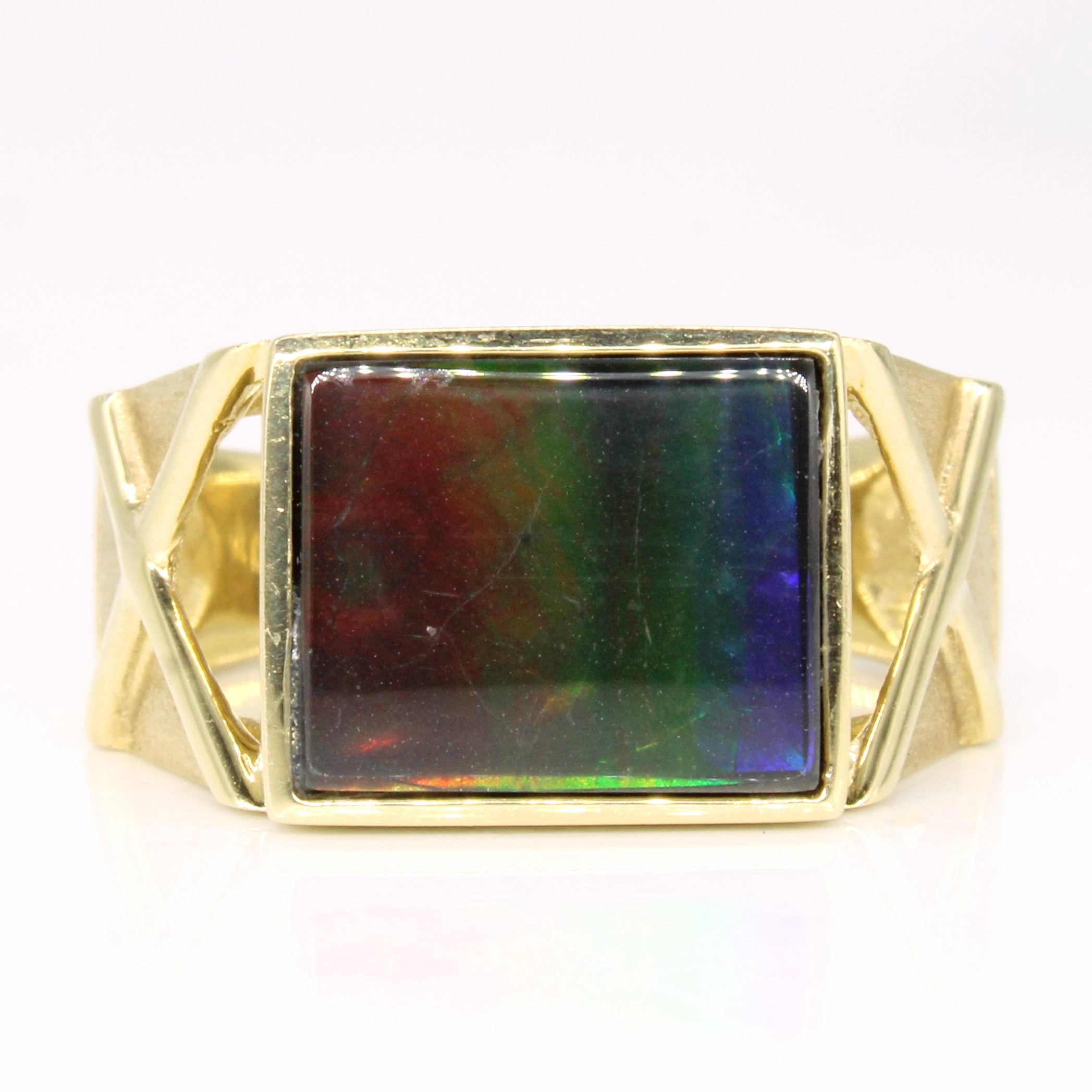 Ammolite Cocktail Ring | 4.60ct | SZ 9.75 |