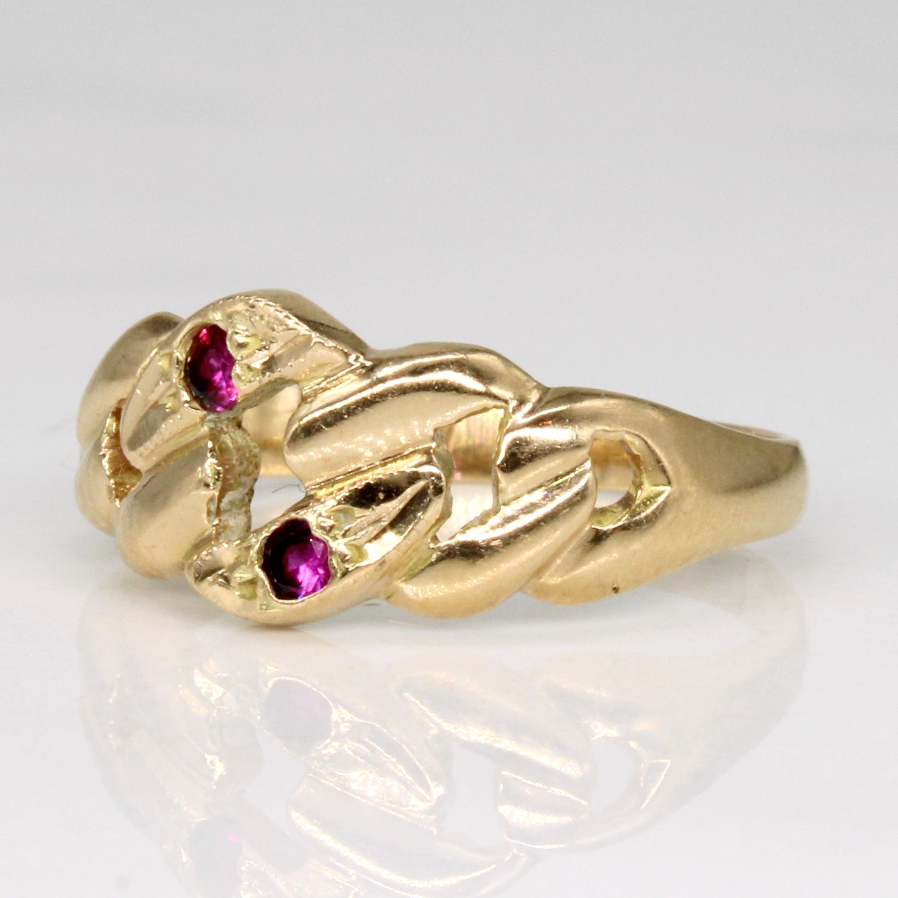 Synthetic Ruby Ring | 0.05ctw | SZ 5 |