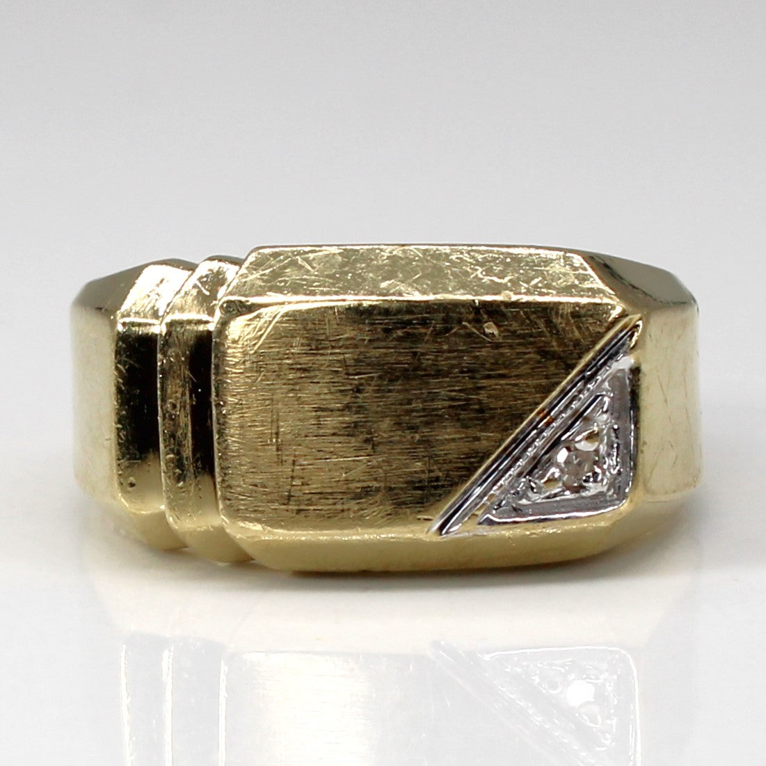 Diamond Signet Ring | 0.01ct | SZ 6.75 |