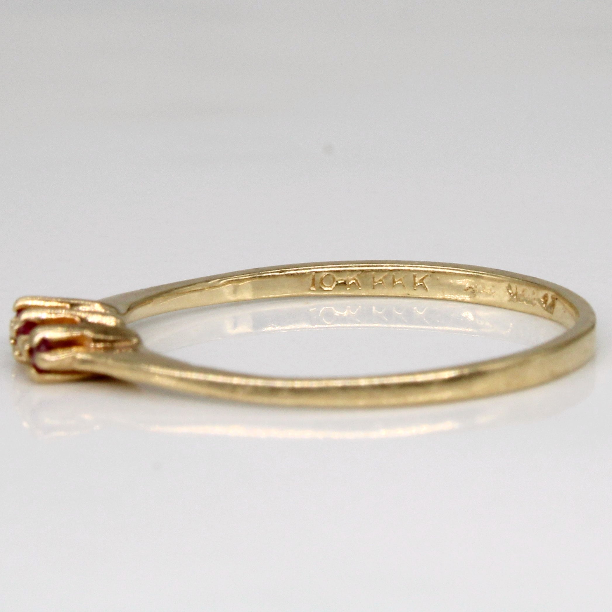 Bague trois rubis | 0,02 ct | Taille 6 |