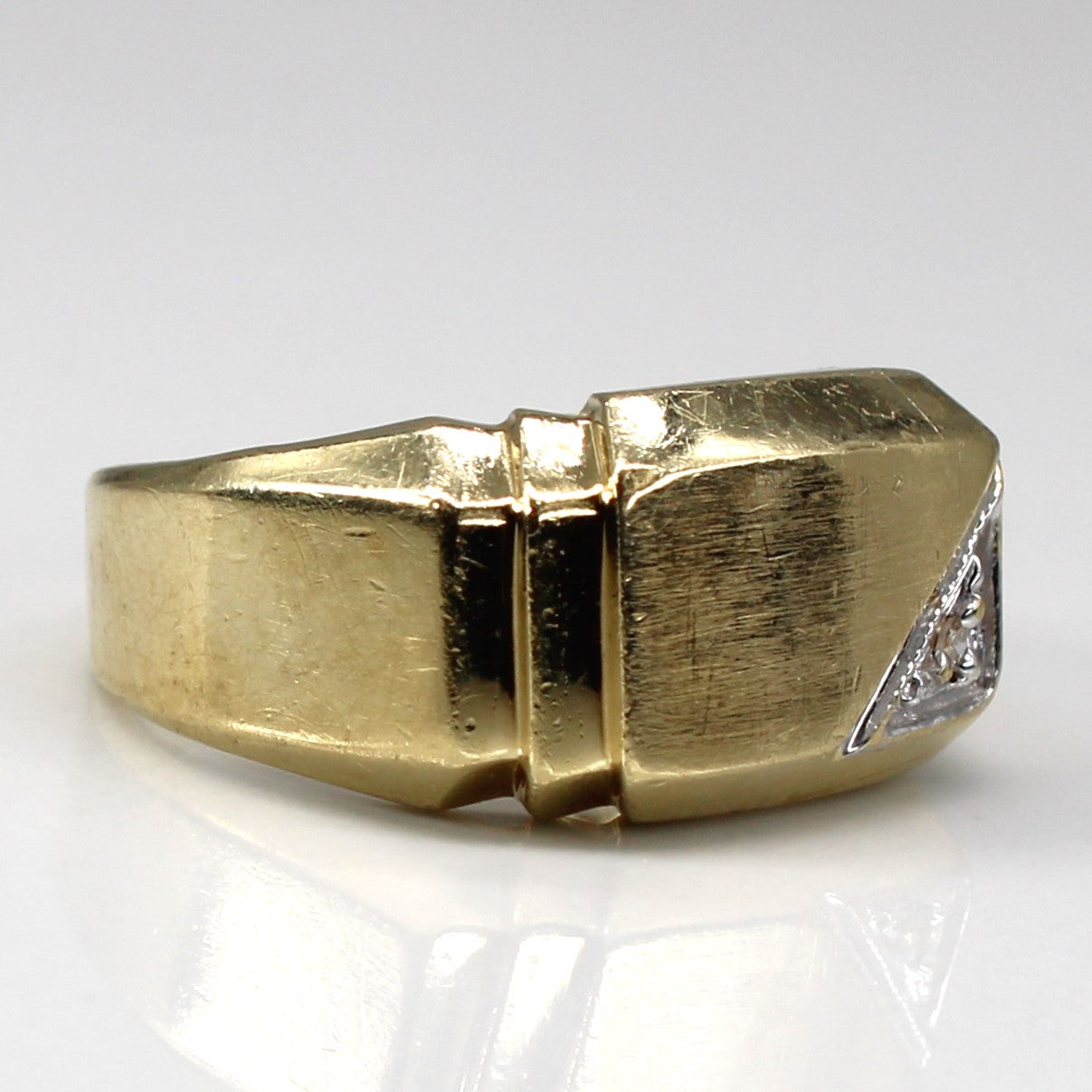 Diamond Signet Ring | 0.01ct | SZ 6.75 |