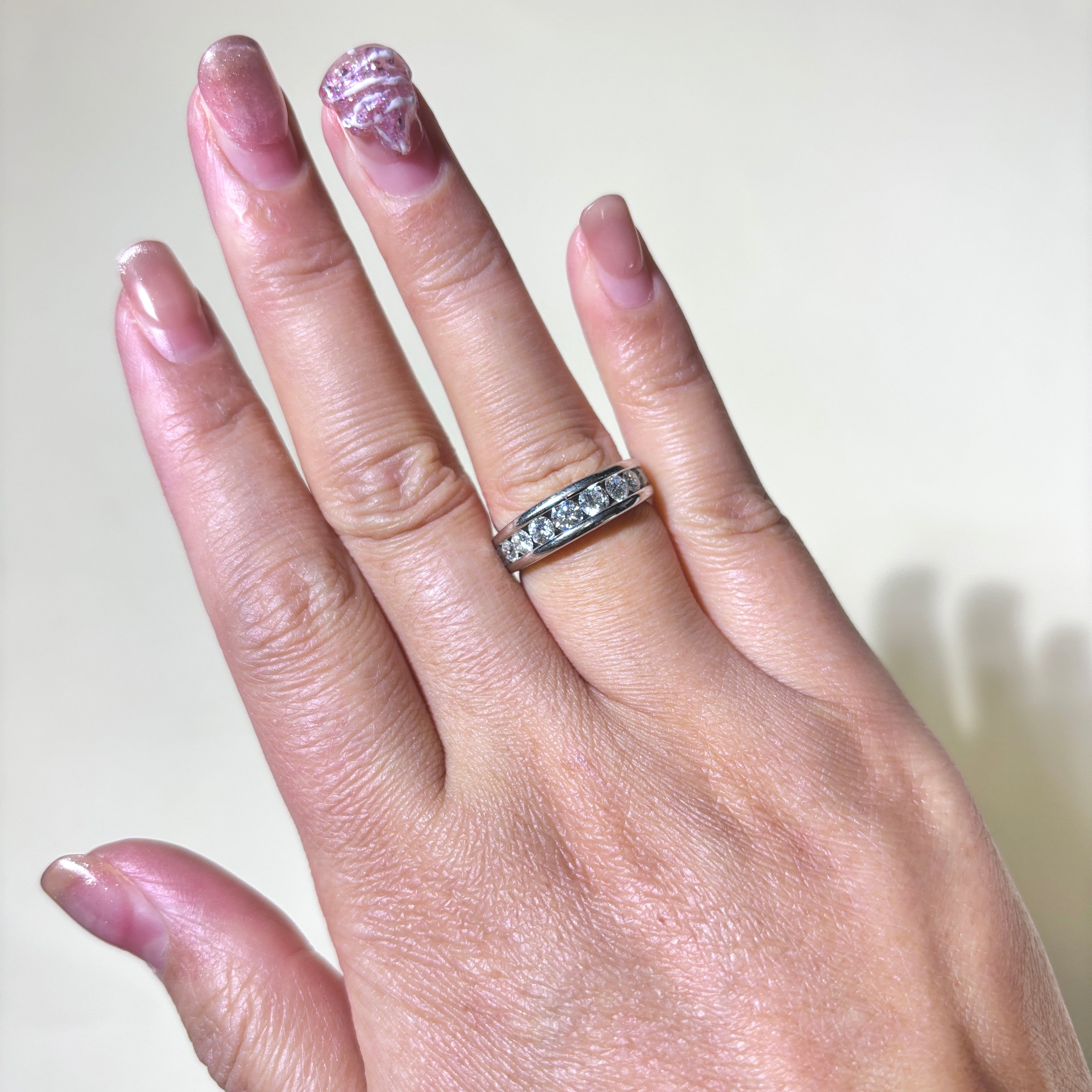 18K White Gold Channel Set Diamond Band | 1.27ctw | SZ 6.75