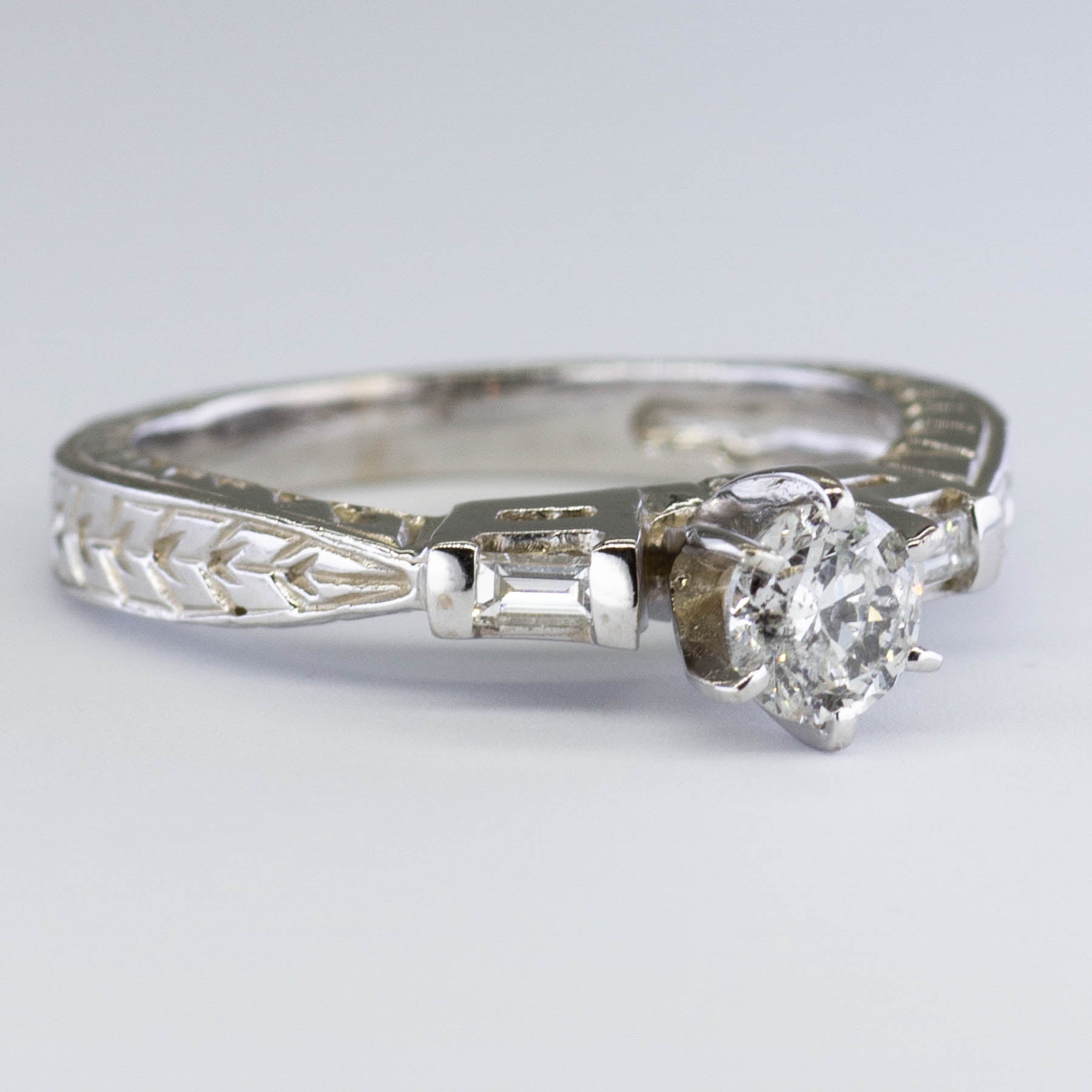 Three Stone Diamond Engagement Ring | 0.48ctw | SZ 6.25 |