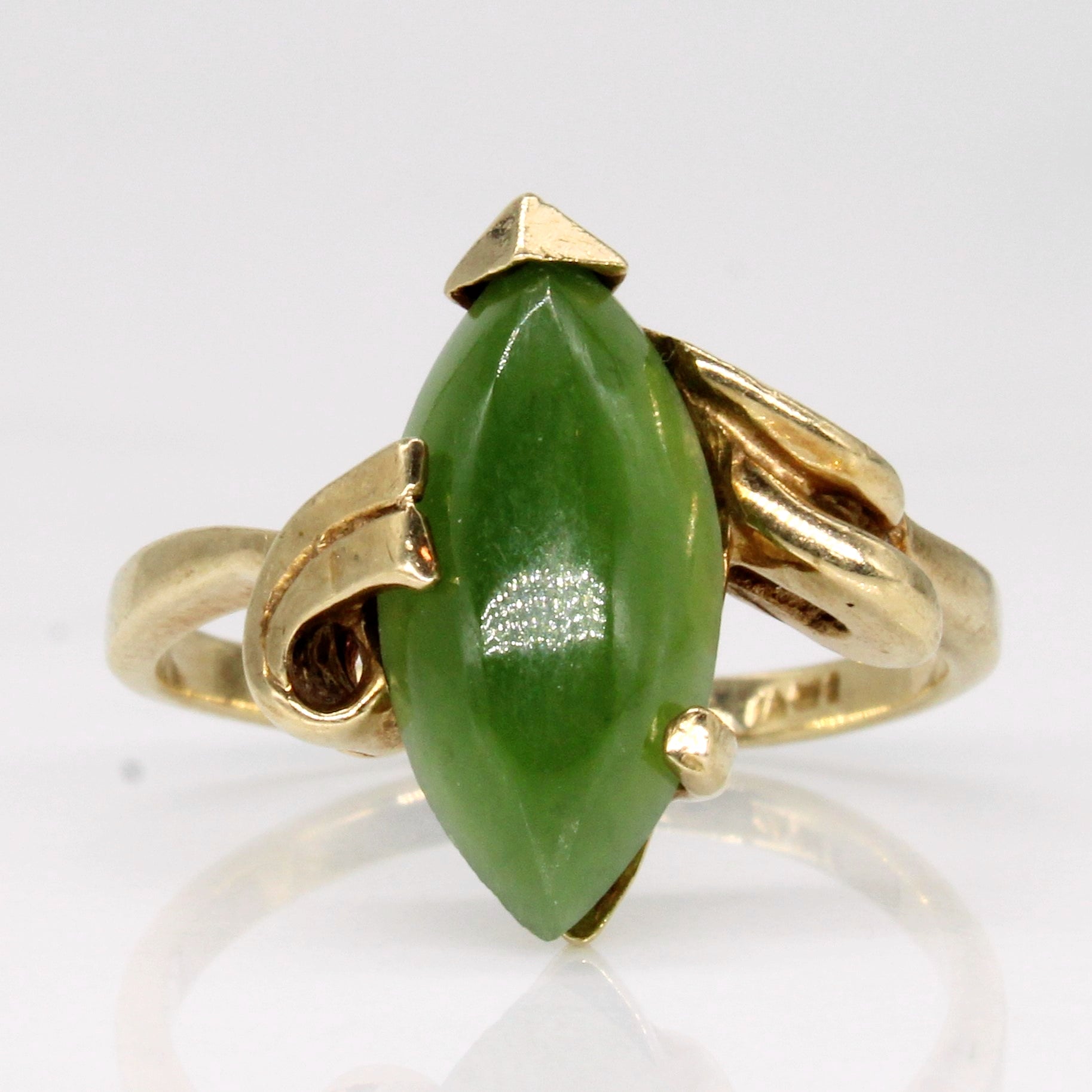 Nephrite Jade Cocktail Ring | 3.15ct | SZ 6.75 |