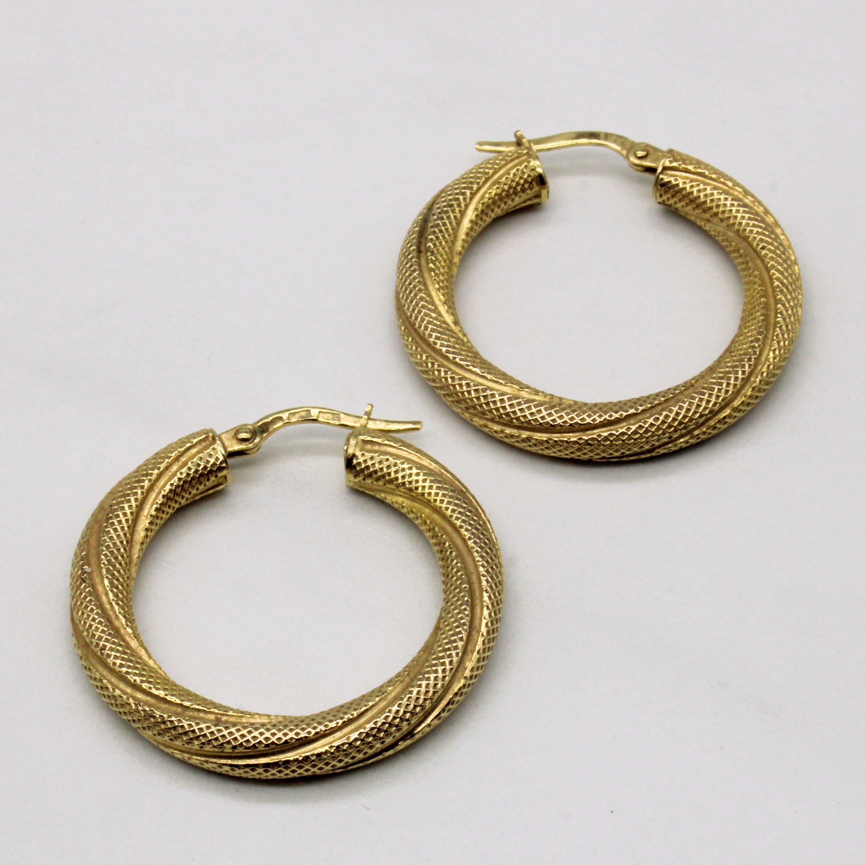 14k Yellow Gold Hoop Earrings