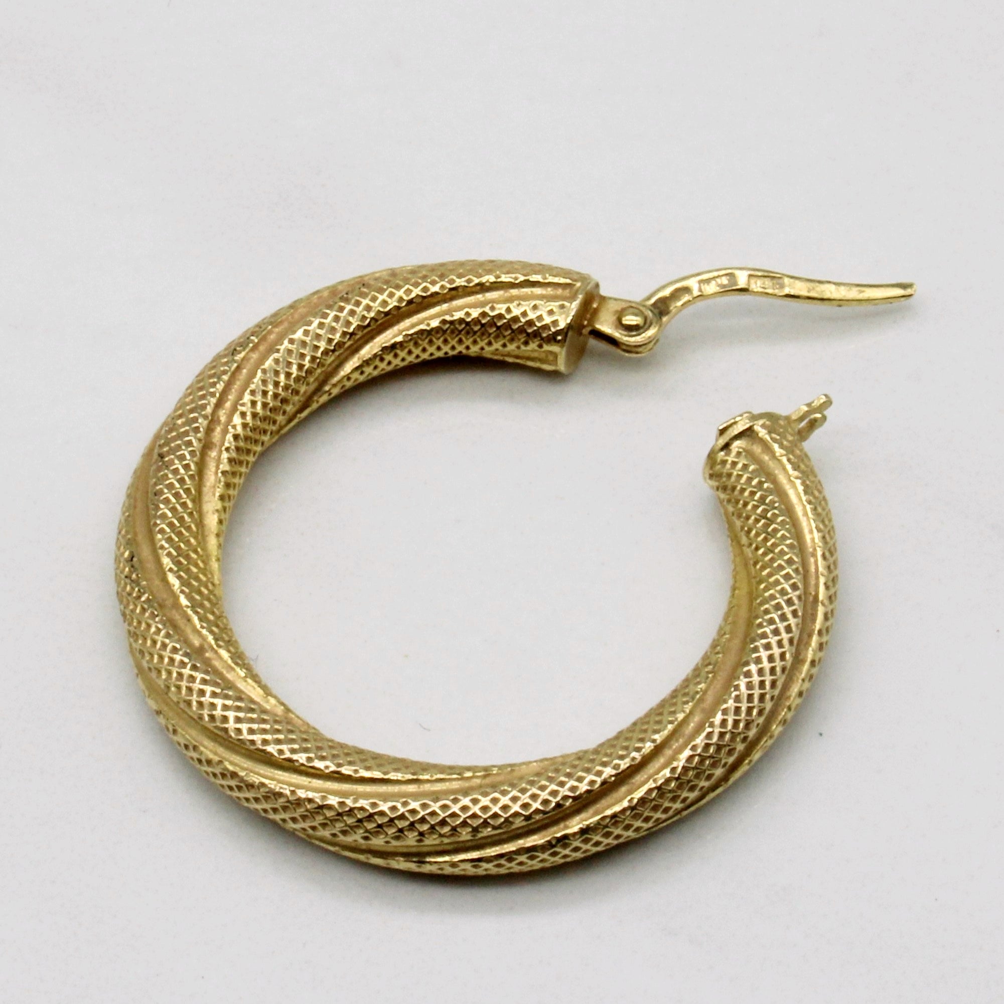 14k Yellow Gold Hoop Earrings