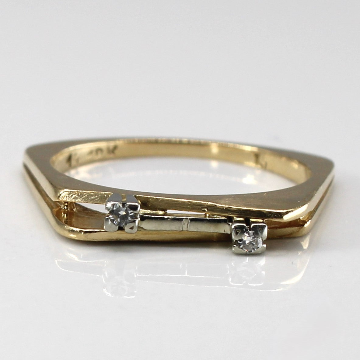 Offset Diamond Ring | 0.02ctw | SZ 5.75 |