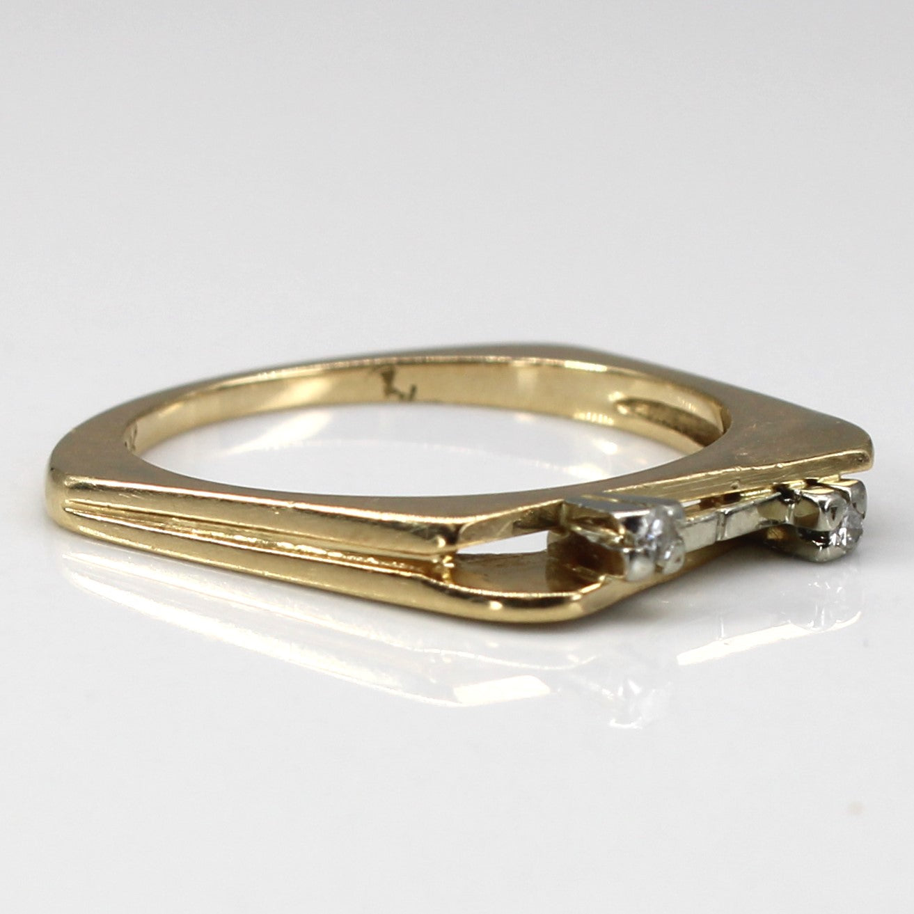 Offset Diamond Ring | 0.02ctw | SZ 5.75 |