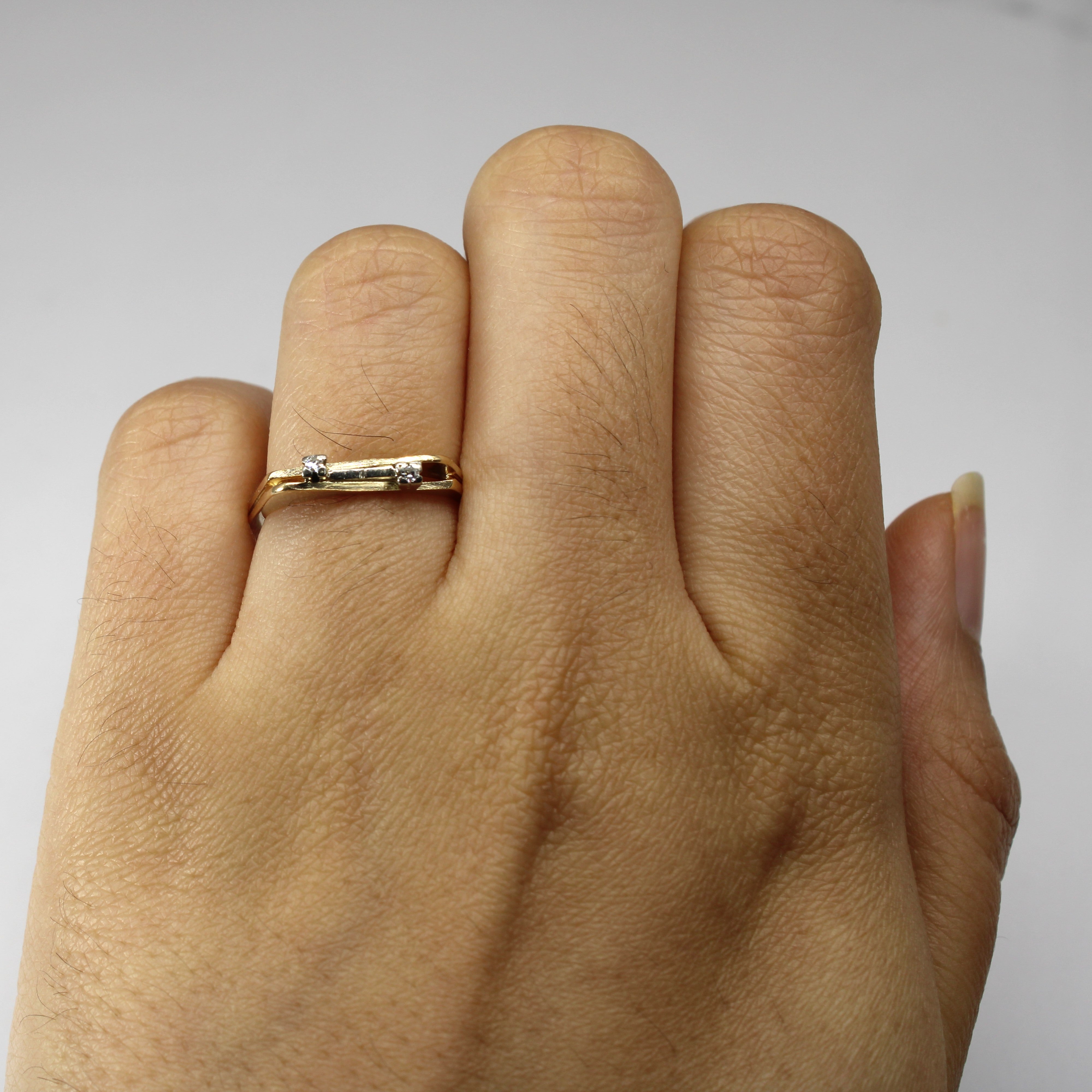 Offset Diamond Ring | 0.02ctw | SZ 5.75 |