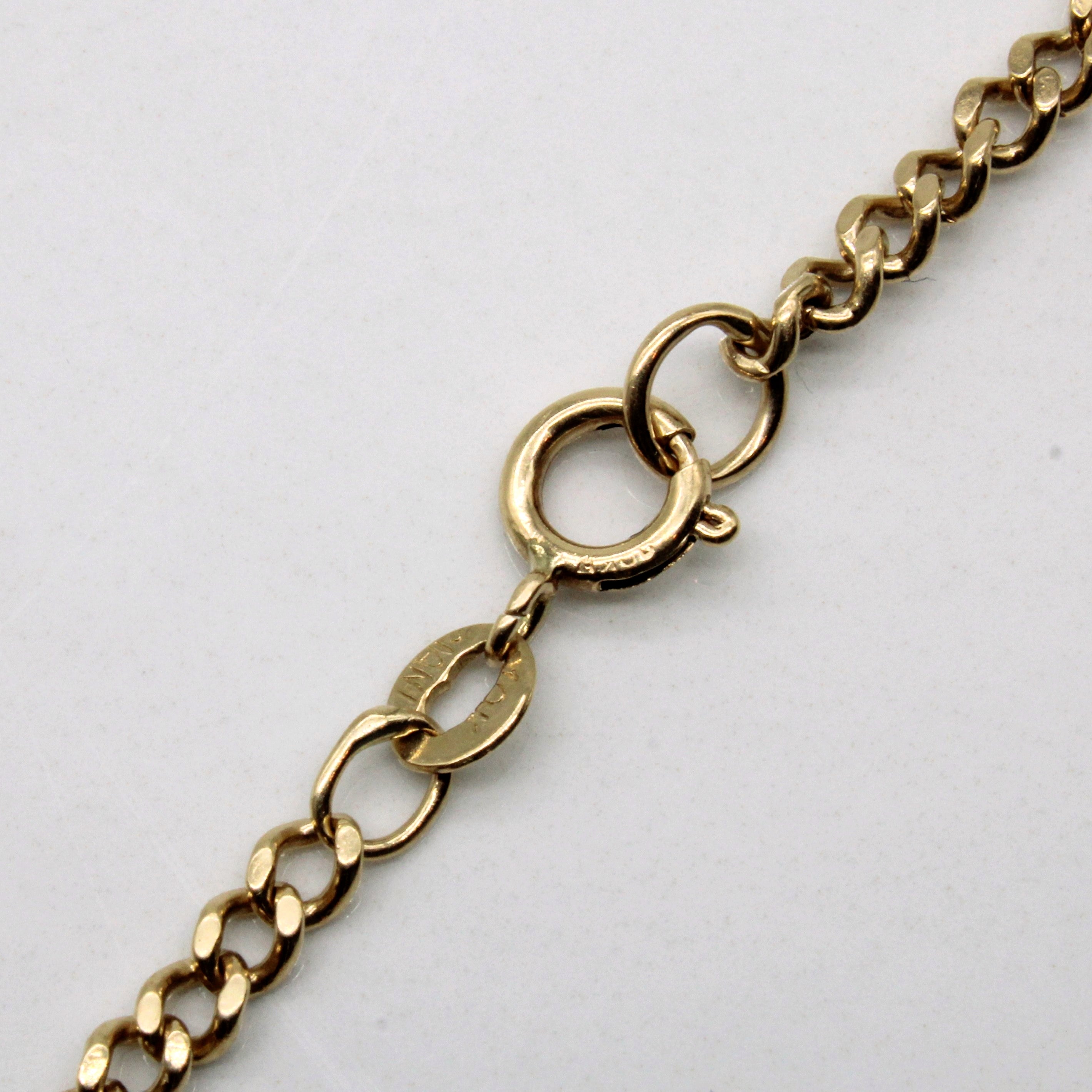Bracelet à maillons gourmette en or jaune 10 carats | 8 pouces |