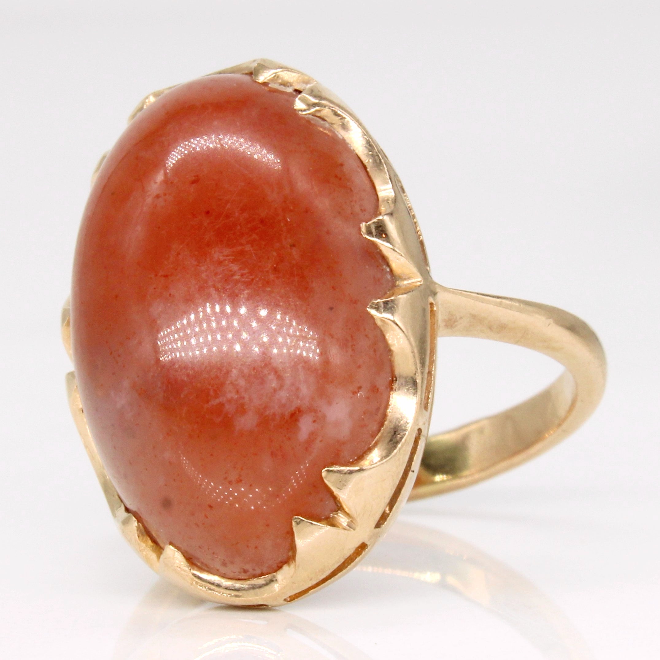 Red Agate Cocktail Ring | 14.85ct | SZ 7 |