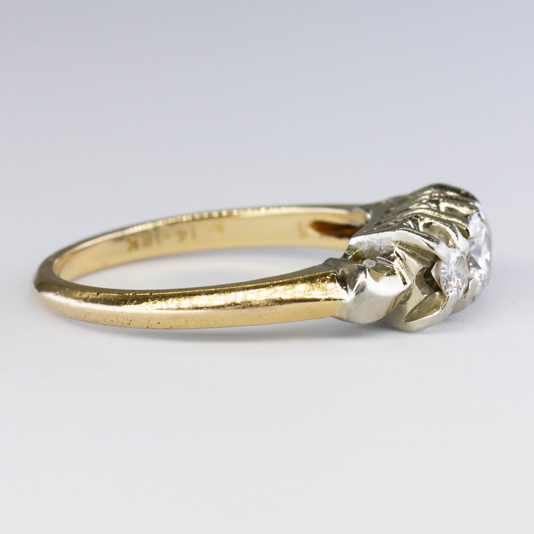 Three Stone Diamond Ring | 0.37ctw | SZ 5 |