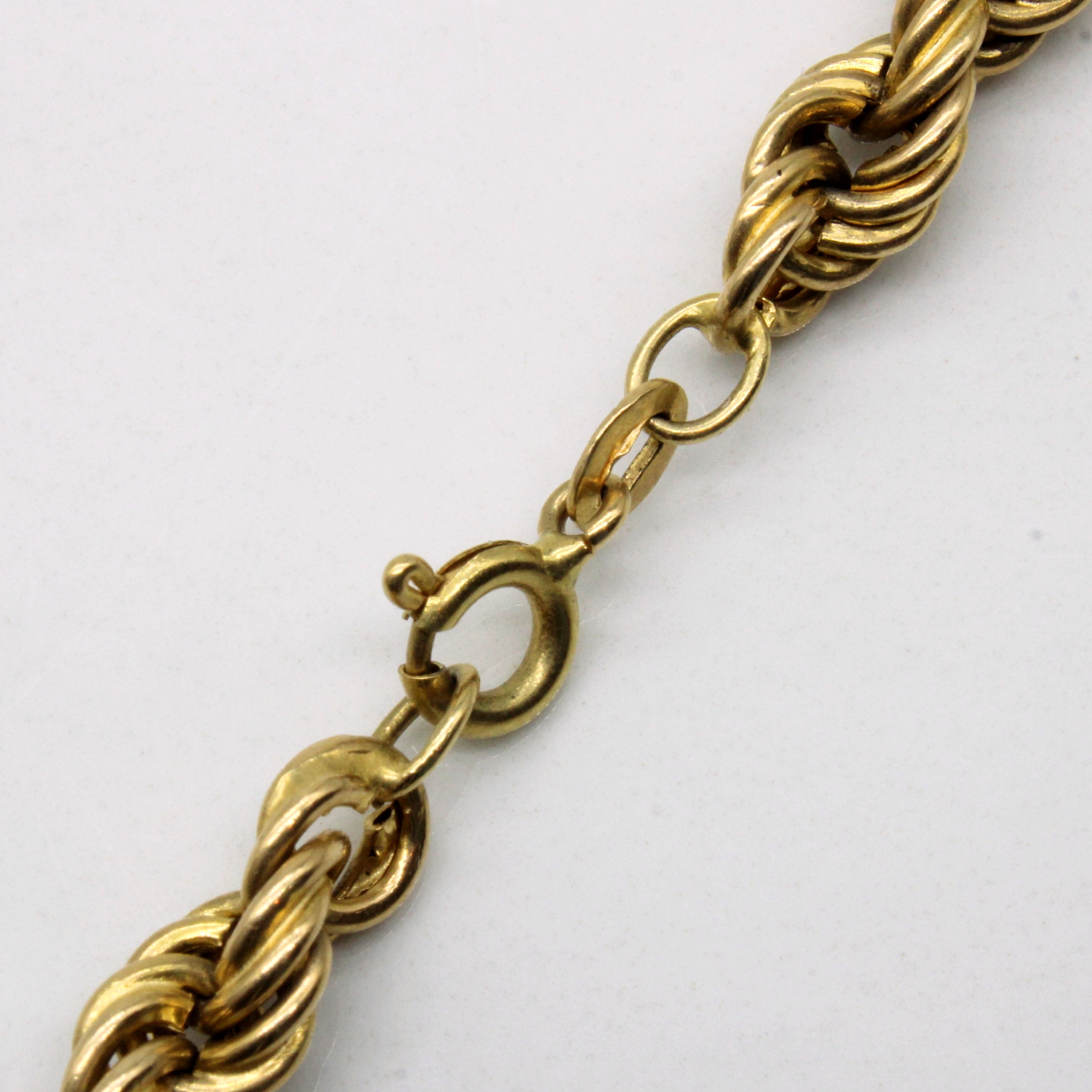 14k Yellow Gold Rope Chain | 24" |
