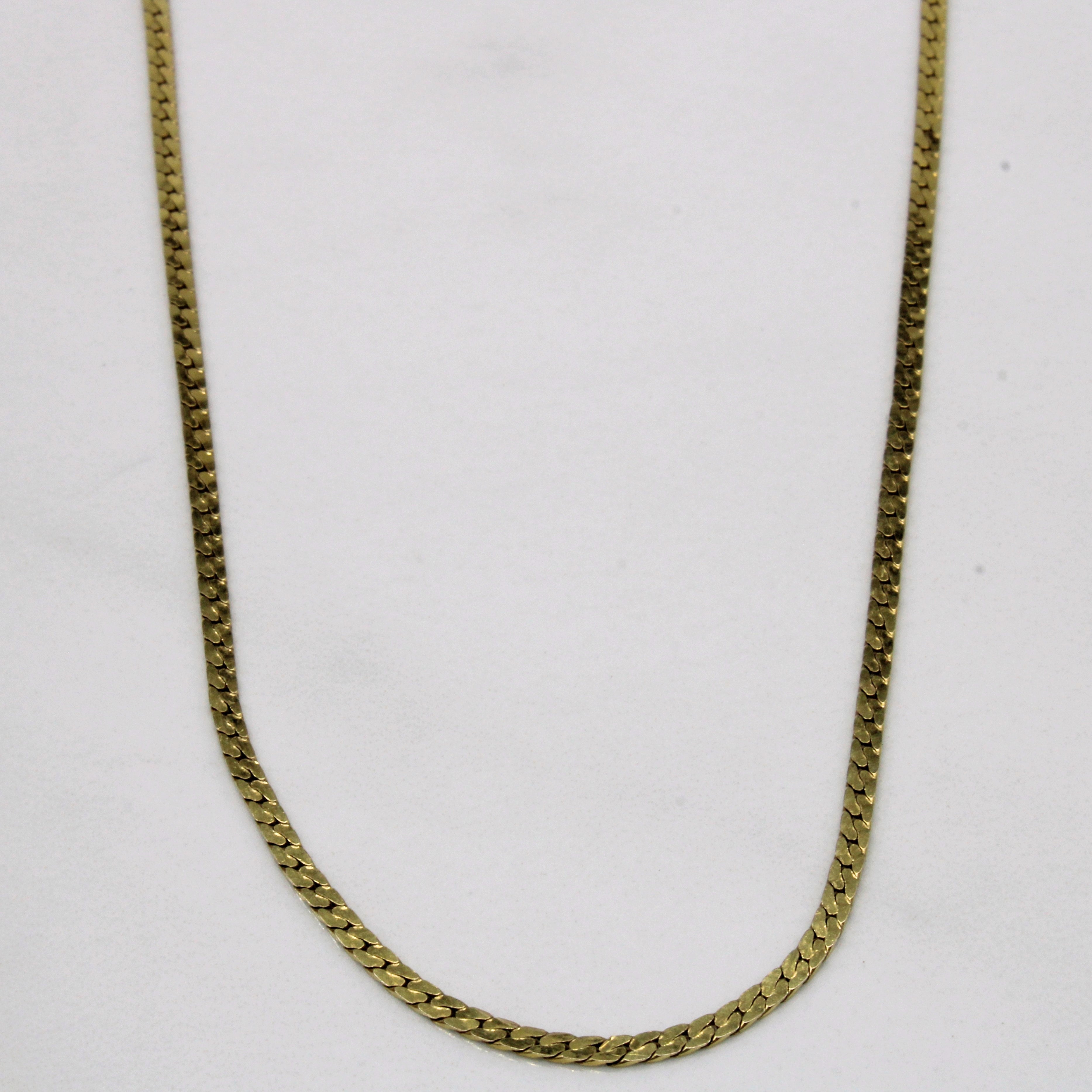 10k Yellow Gold Flat Link Chain | 26" |