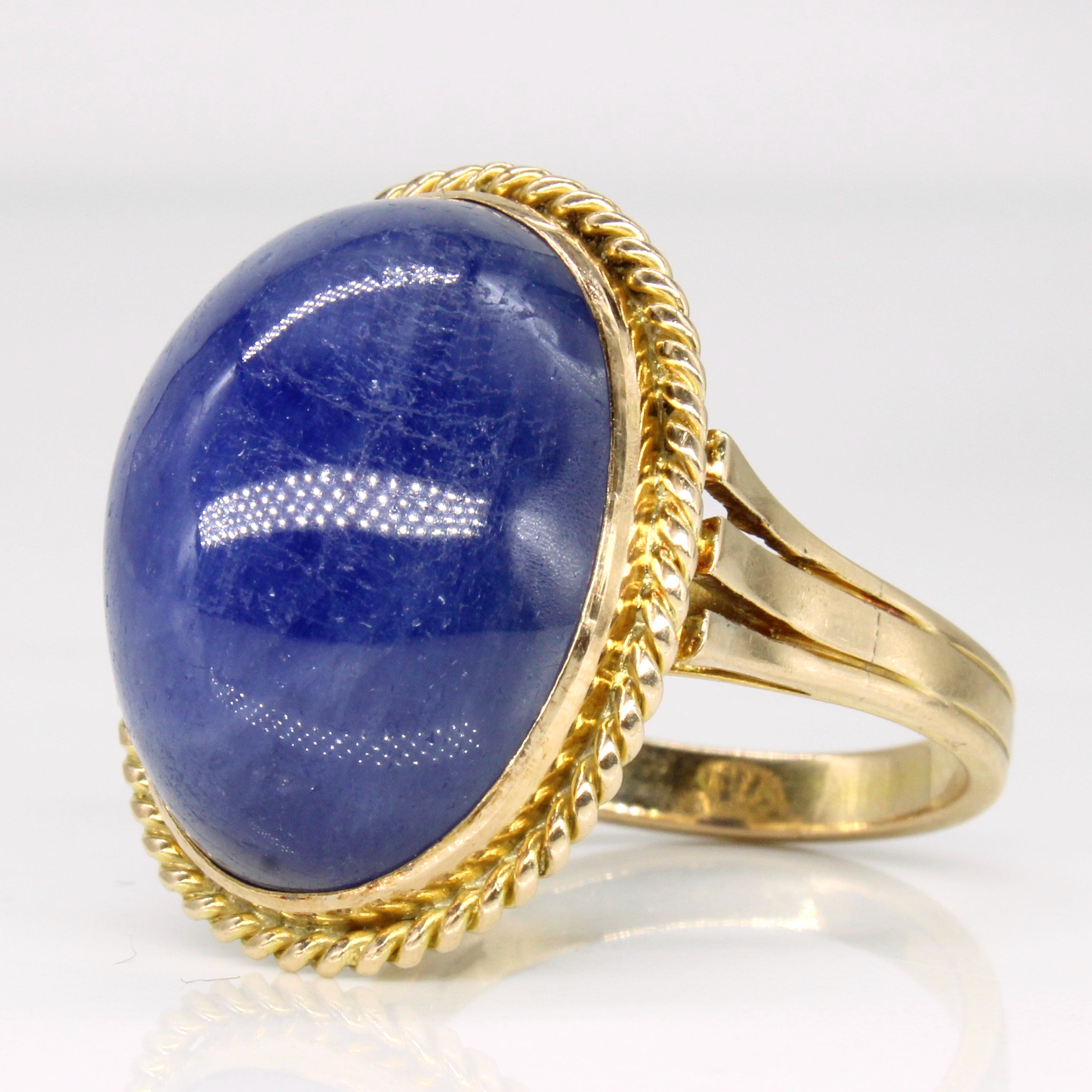 14k Yellow Gold Star Sapphire Cocktail Ring | 41.00ct | SZ 8 |