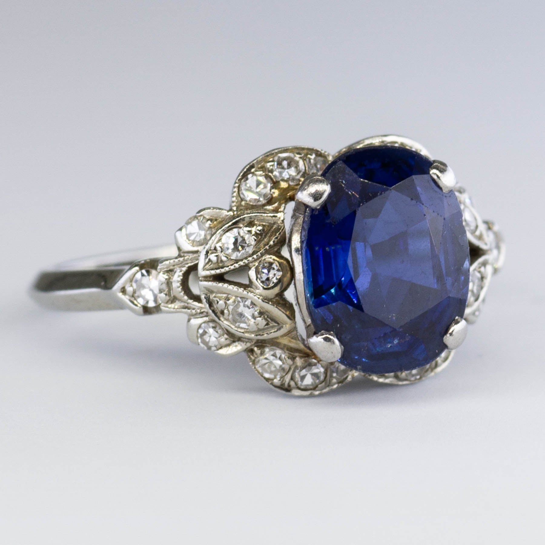 Sapphire & Diamond Cocktail Ring | 2.65ct | 0.18ctw | SZ 6.25 |