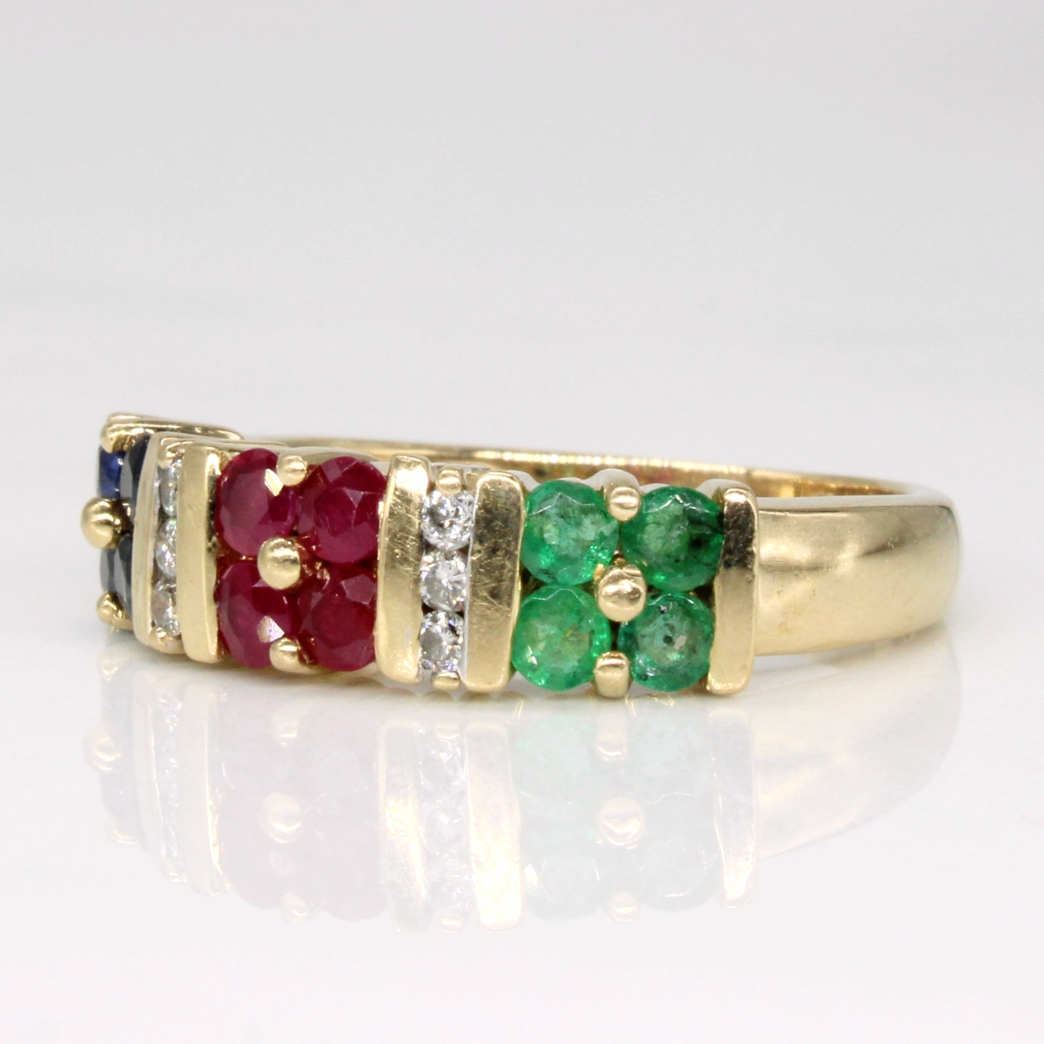 Channel Set Multi Gem Ring | 1.09ctw | SZ 7 |