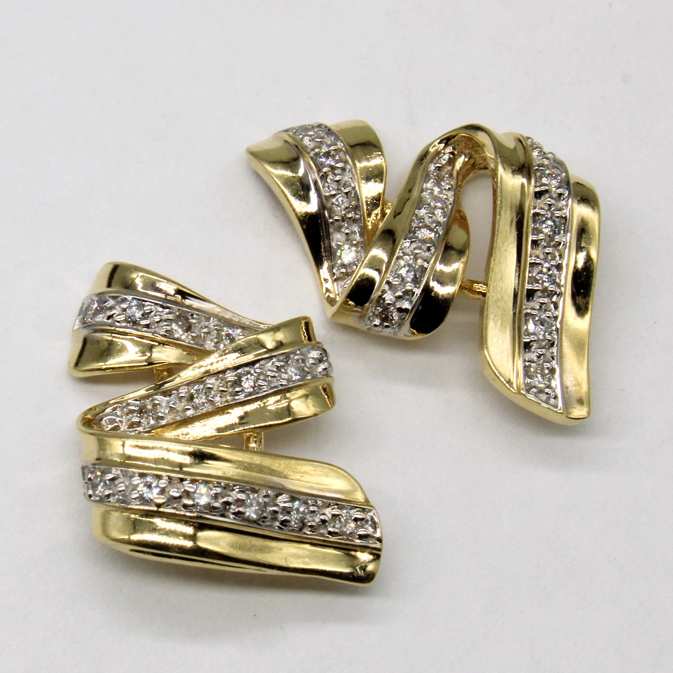 Diamond Ribbon Earrings | 0.21ctw |