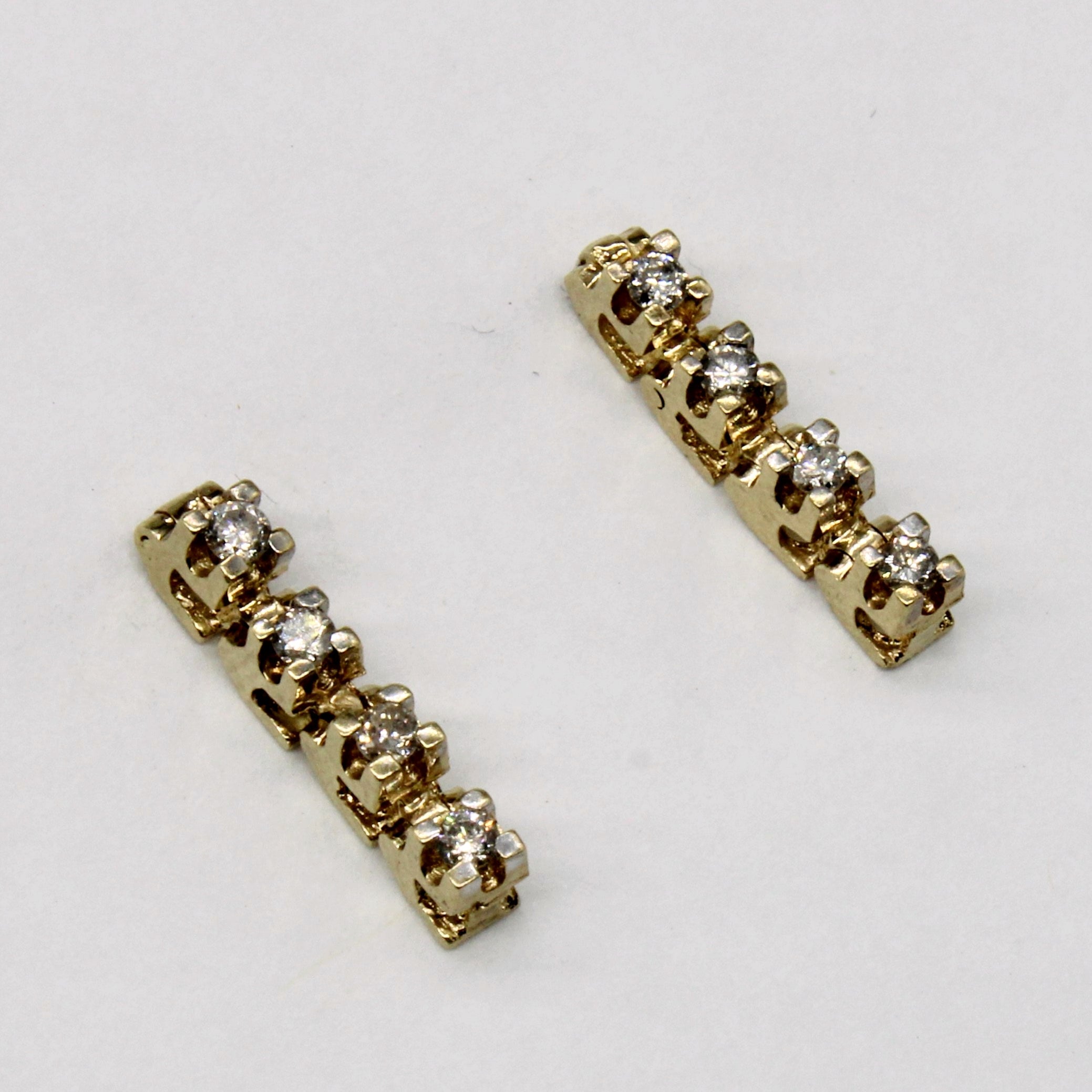 Diamond Column Earrings | 0.16ctw |