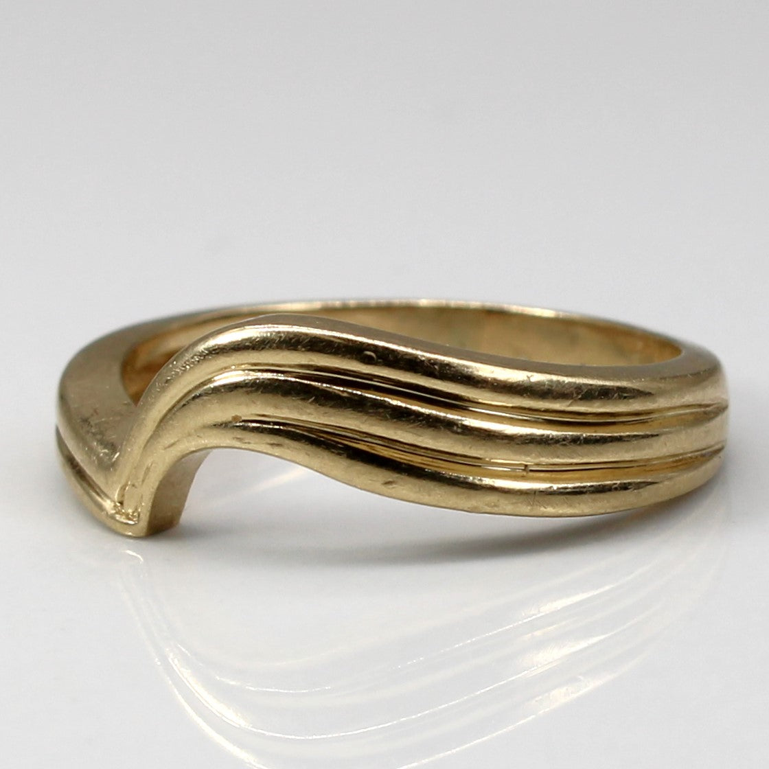 Bypass Textured Gold Ring | SZ 5.25 |