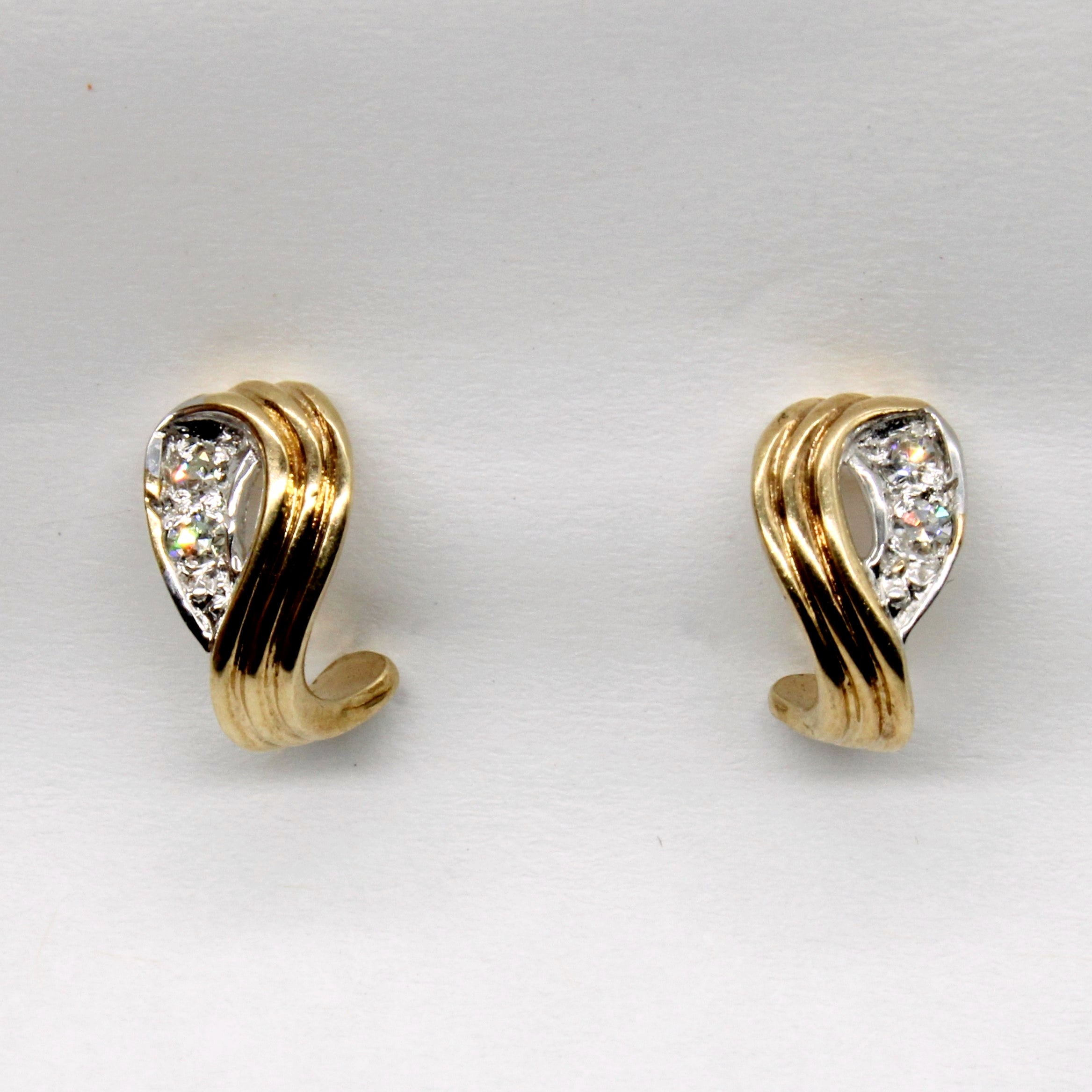 10k Gold and Diamond Earrings | 0.06ctw |