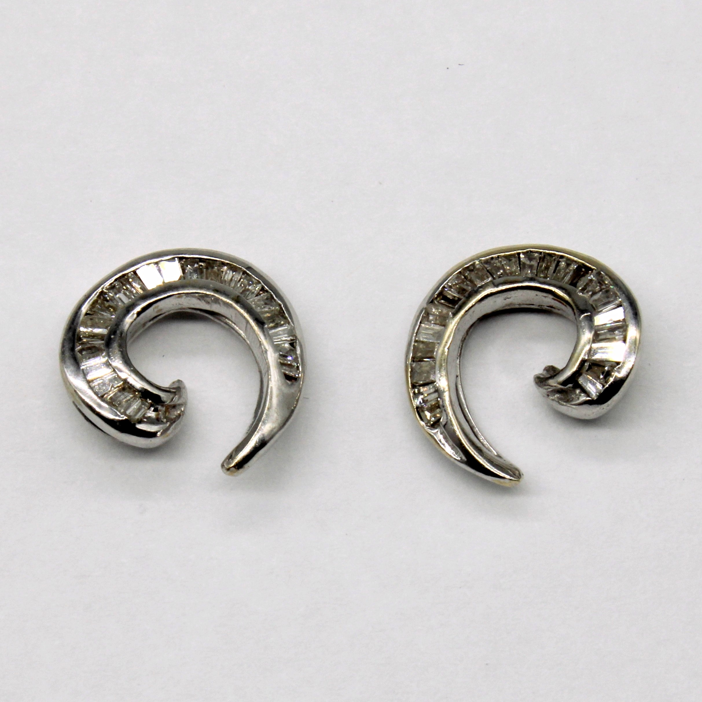 Baguette Cut Diamond Earrings | 0.36ctw |
