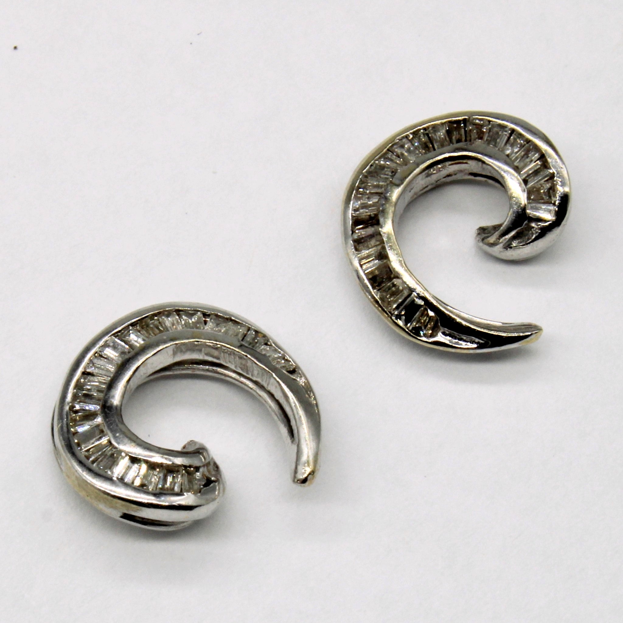 Baguette Cut Diamond Earrings | 0.36ctw |
