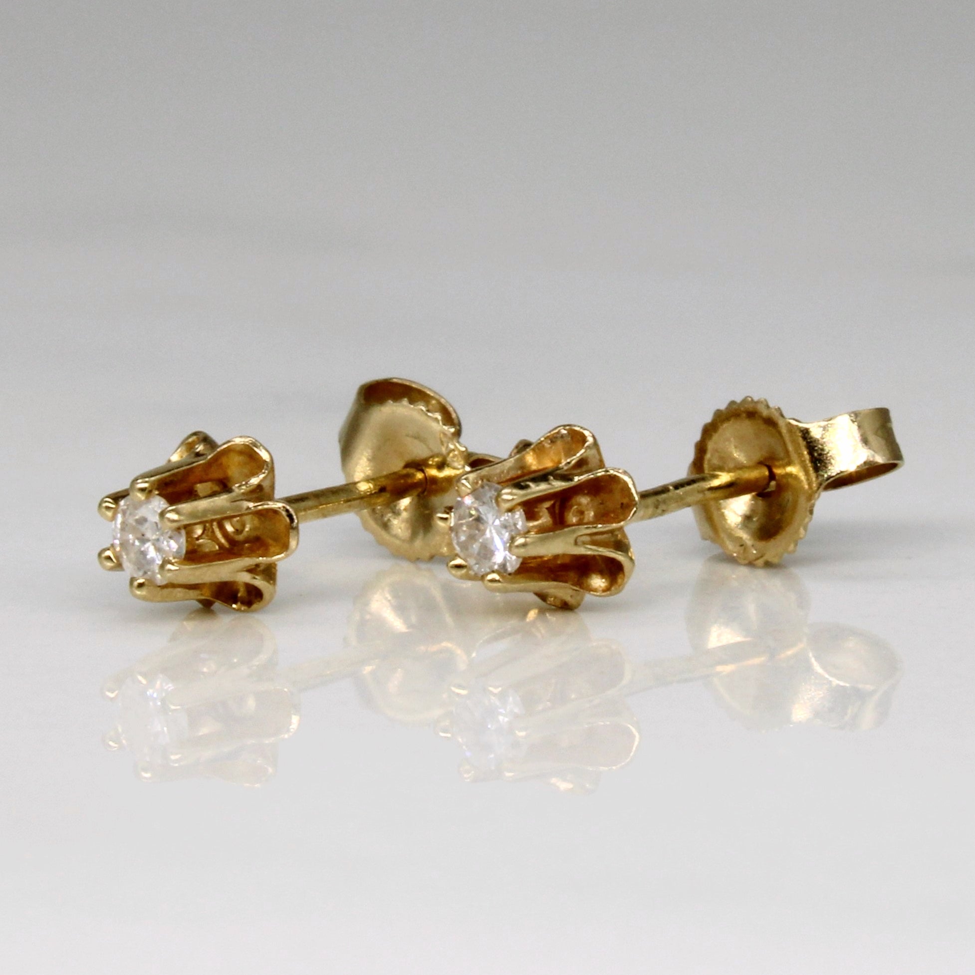 Boucles d'oreilles puces en diamant | 0,10 ct |