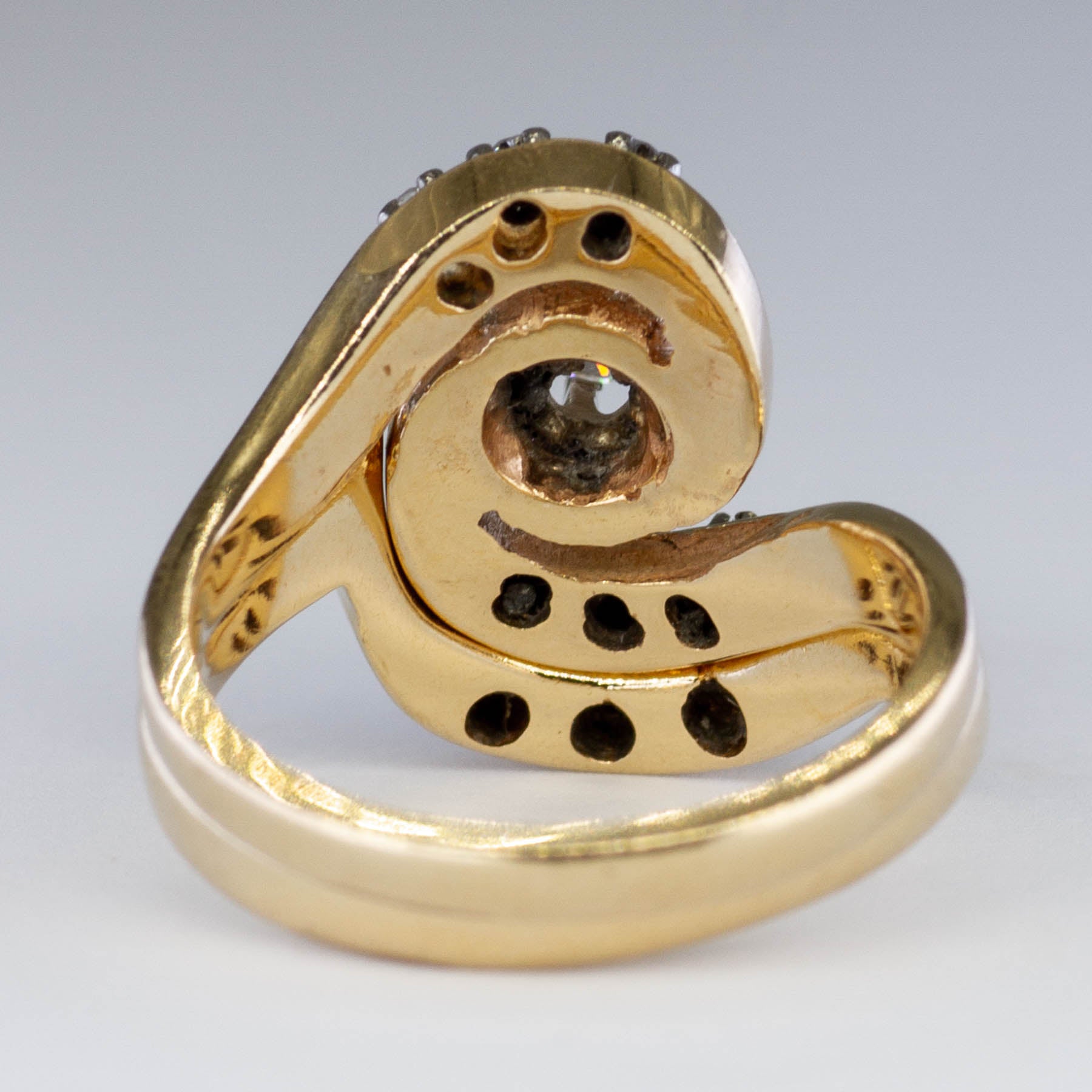 Bague de fiançailles sertie de diamants | 0,44 ct | Taille 4,25 |