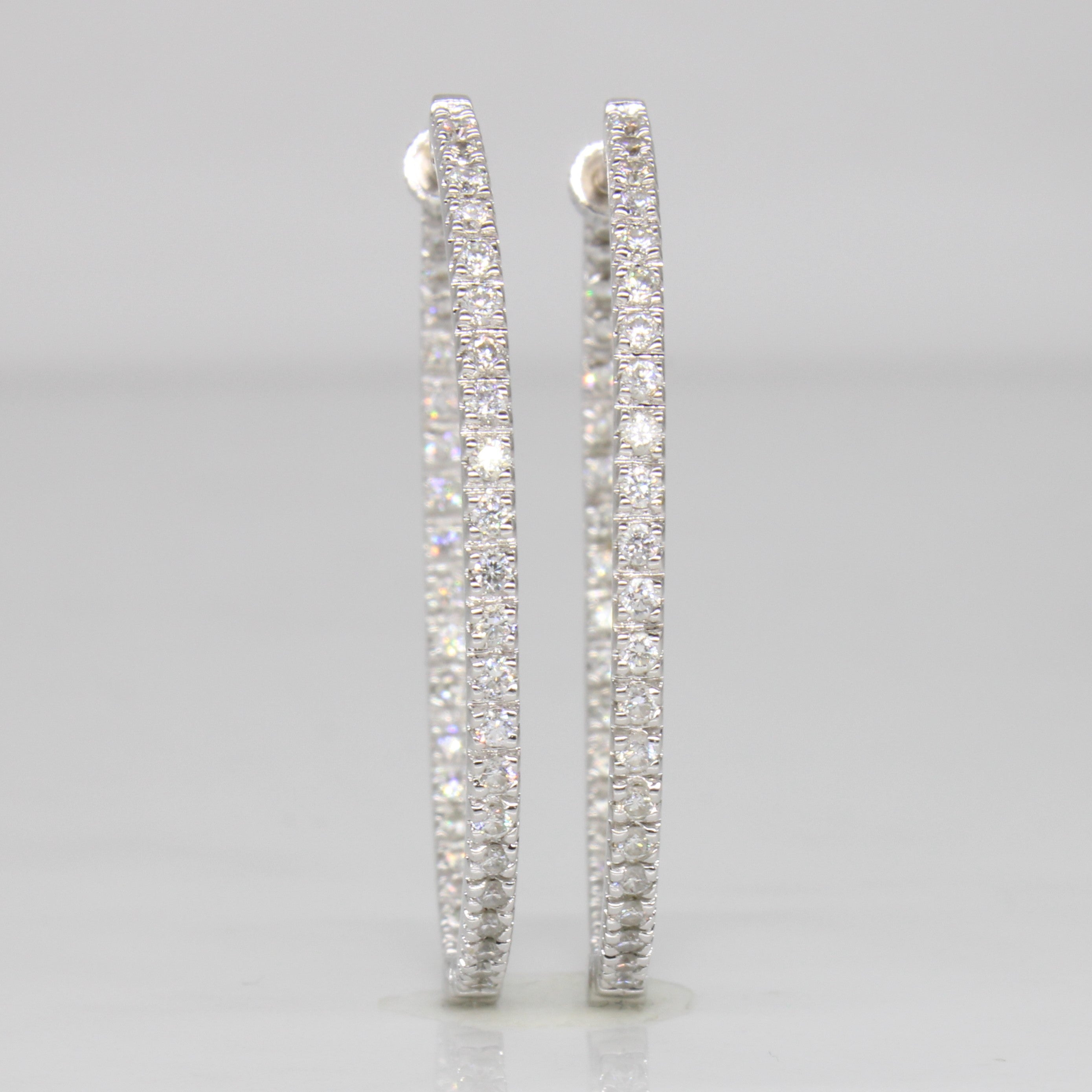 Boucles d'oreilles créoles en diamant | 1,00 ct |