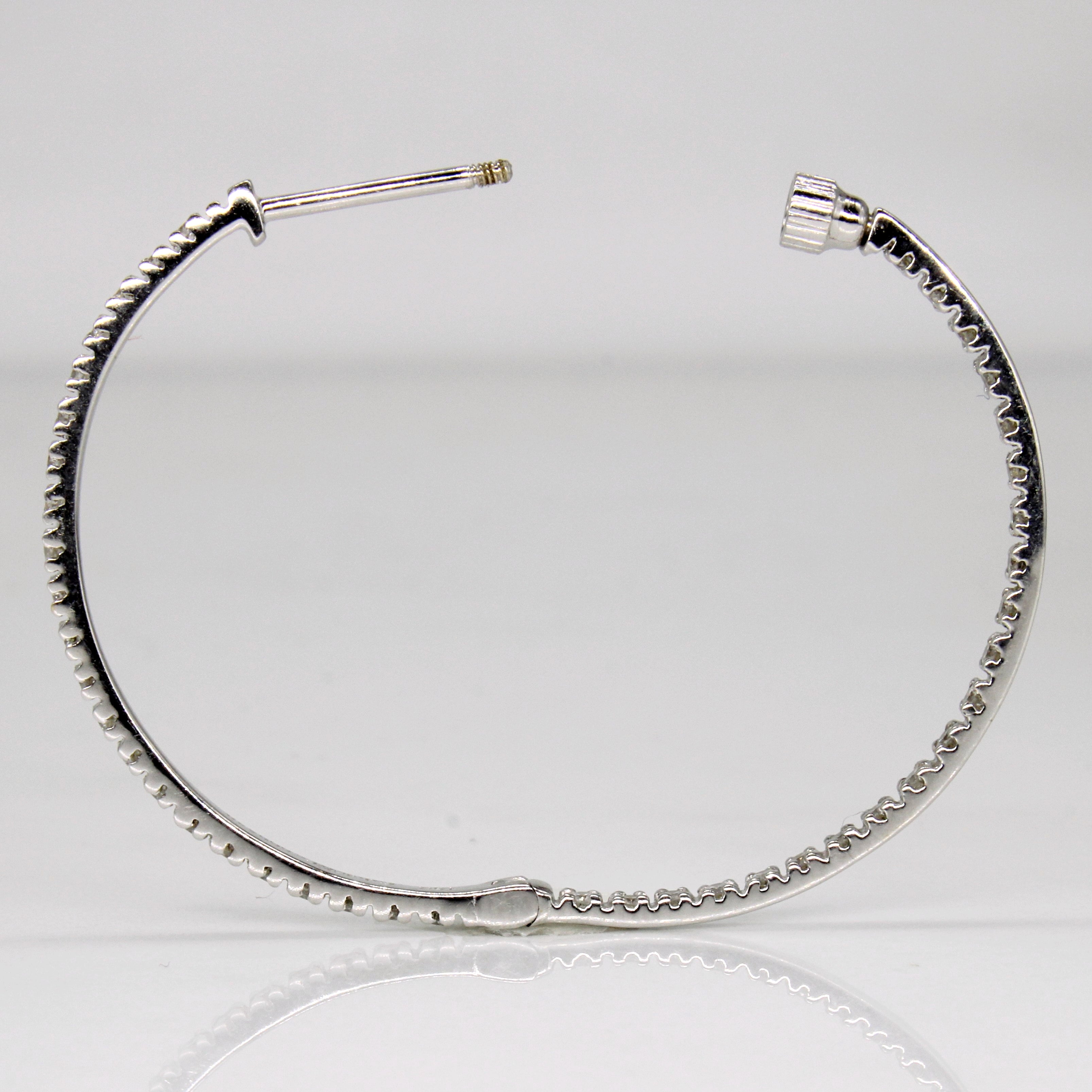 Boucles d'oreilles créoles en diamant | 1,00 ct |