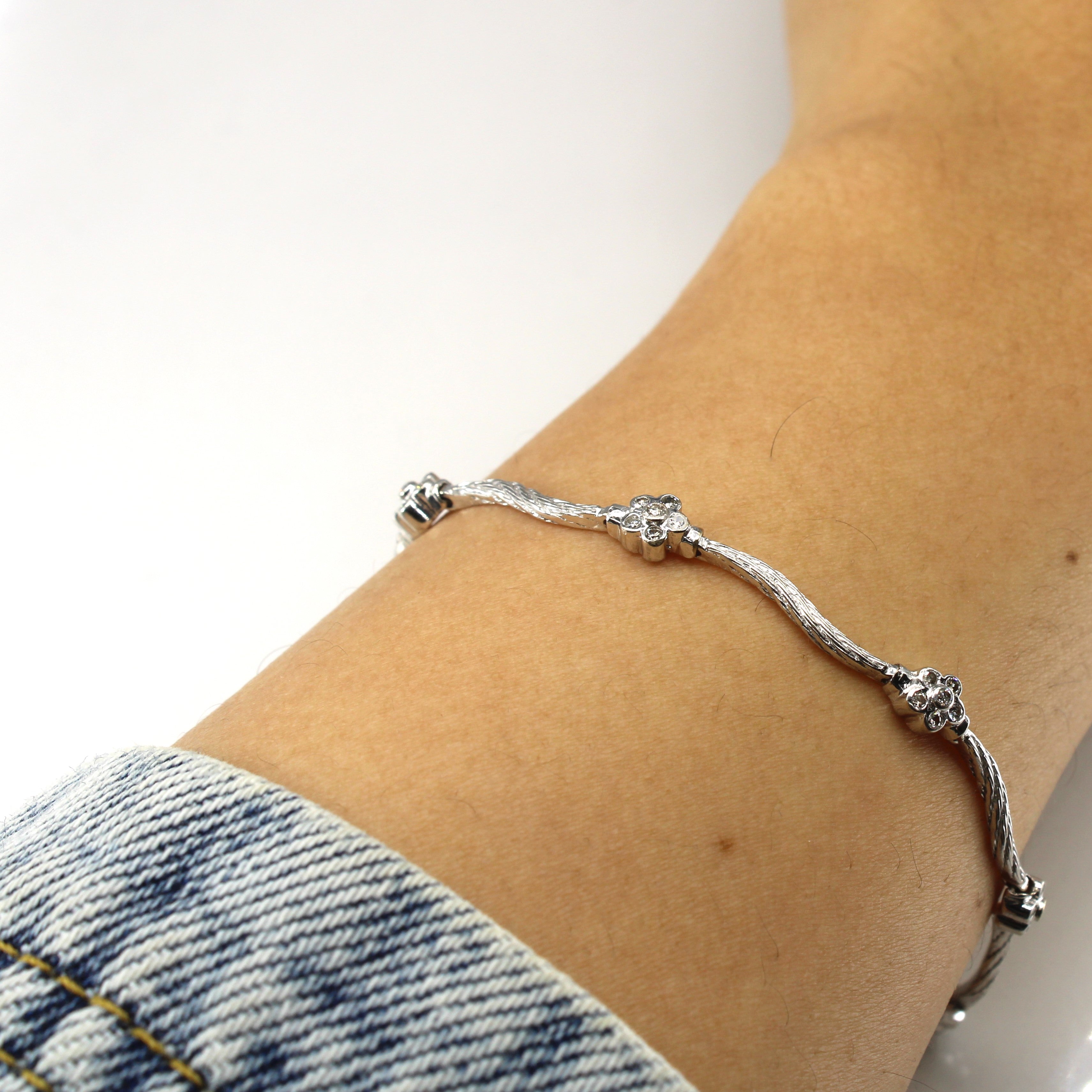Cluster Diamond Chain Bracelet | 0.21ctw | 7"|