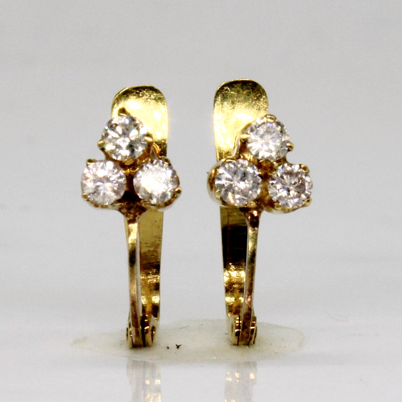 9k Gold and Diamond Earrings | 0.24ctw |