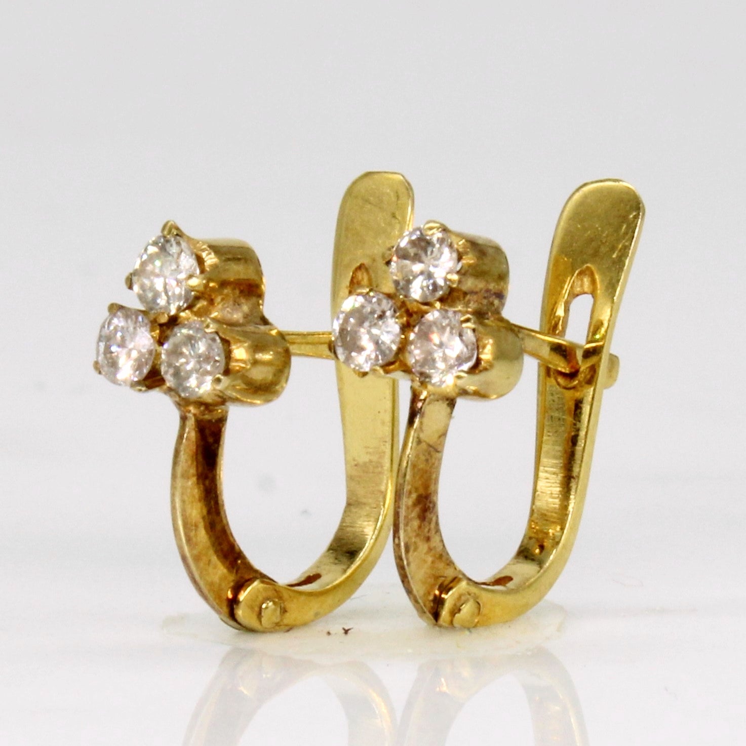 9k Gold and Diamond Earrings | 0.24ctw |