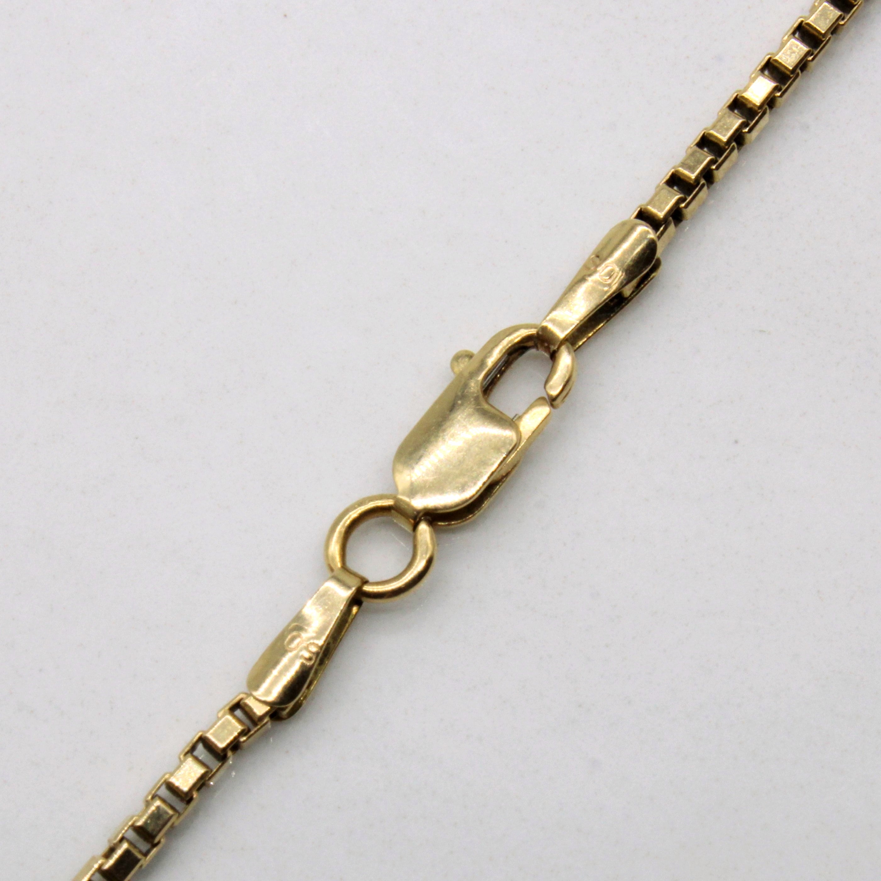 10k Yellow Gold Box Link Chain | 20" |