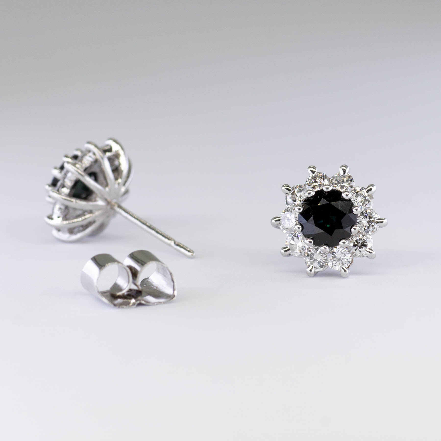 Sapphire & Diamond Stud Earrings | 1.00ctw | 0.80ctw |