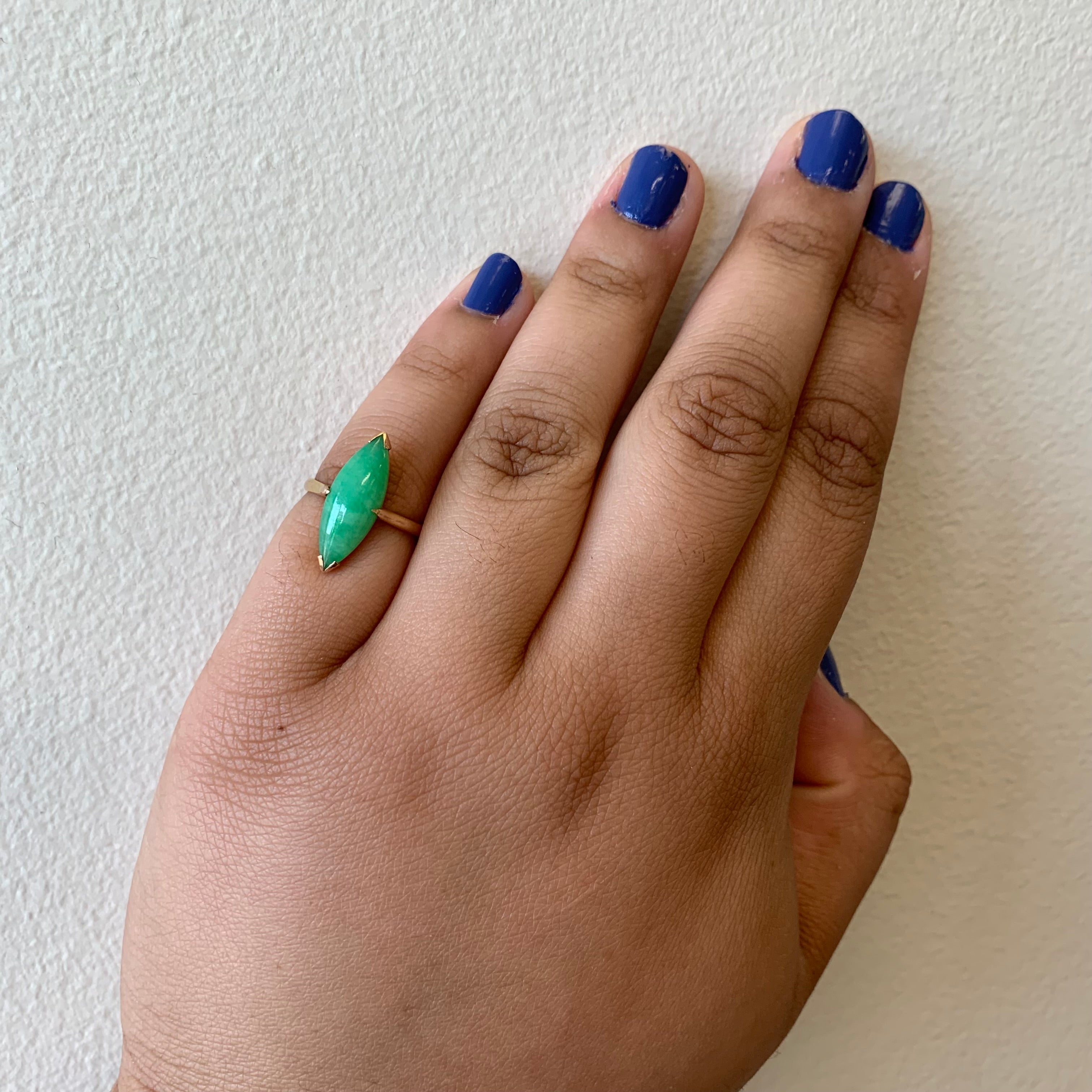 Marquise Cut Jadeite Ring | 2.00ct | SZ 4.25 |