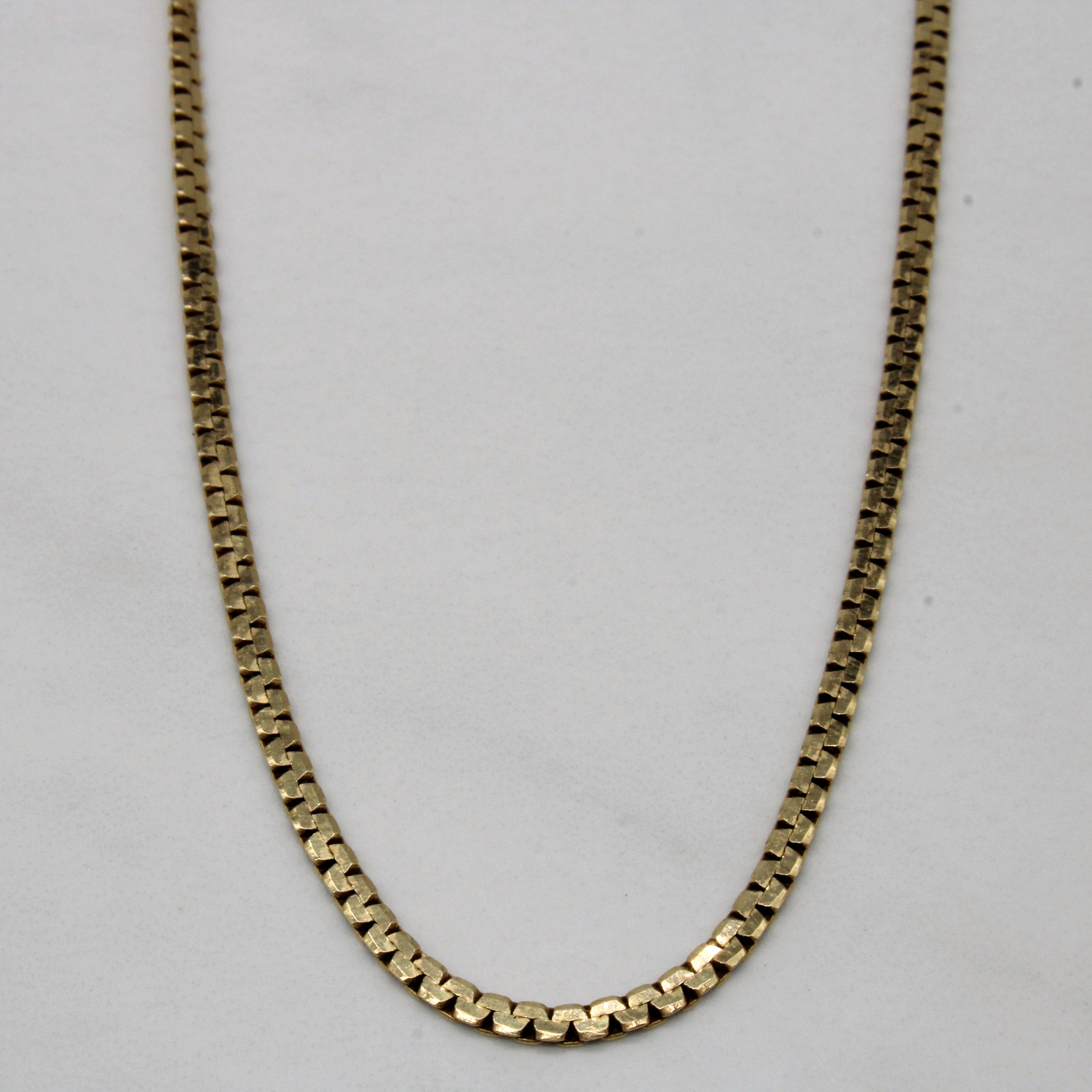 14k Yellow Gold Flat Link Chain | 16" |