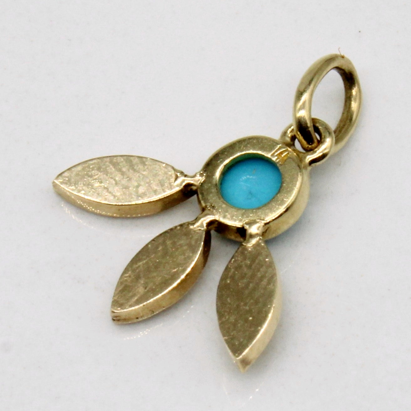 14k Yellow Gold Turquoise Pendant | 0.20ct |