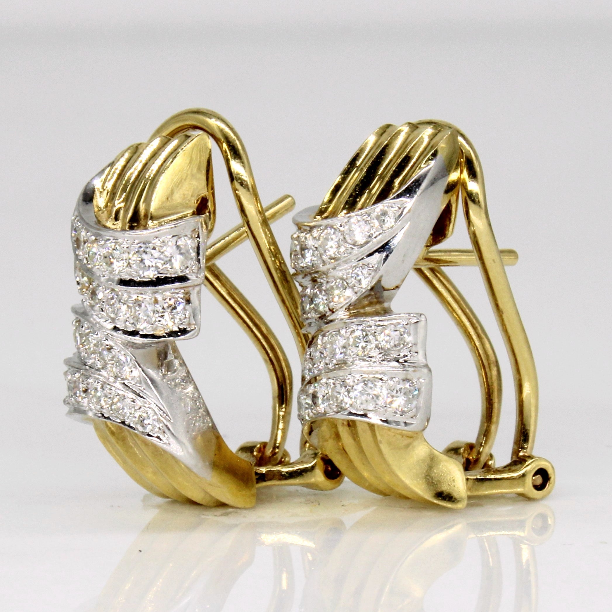 18k Gold Diamond Earrings | 0.55ctw |