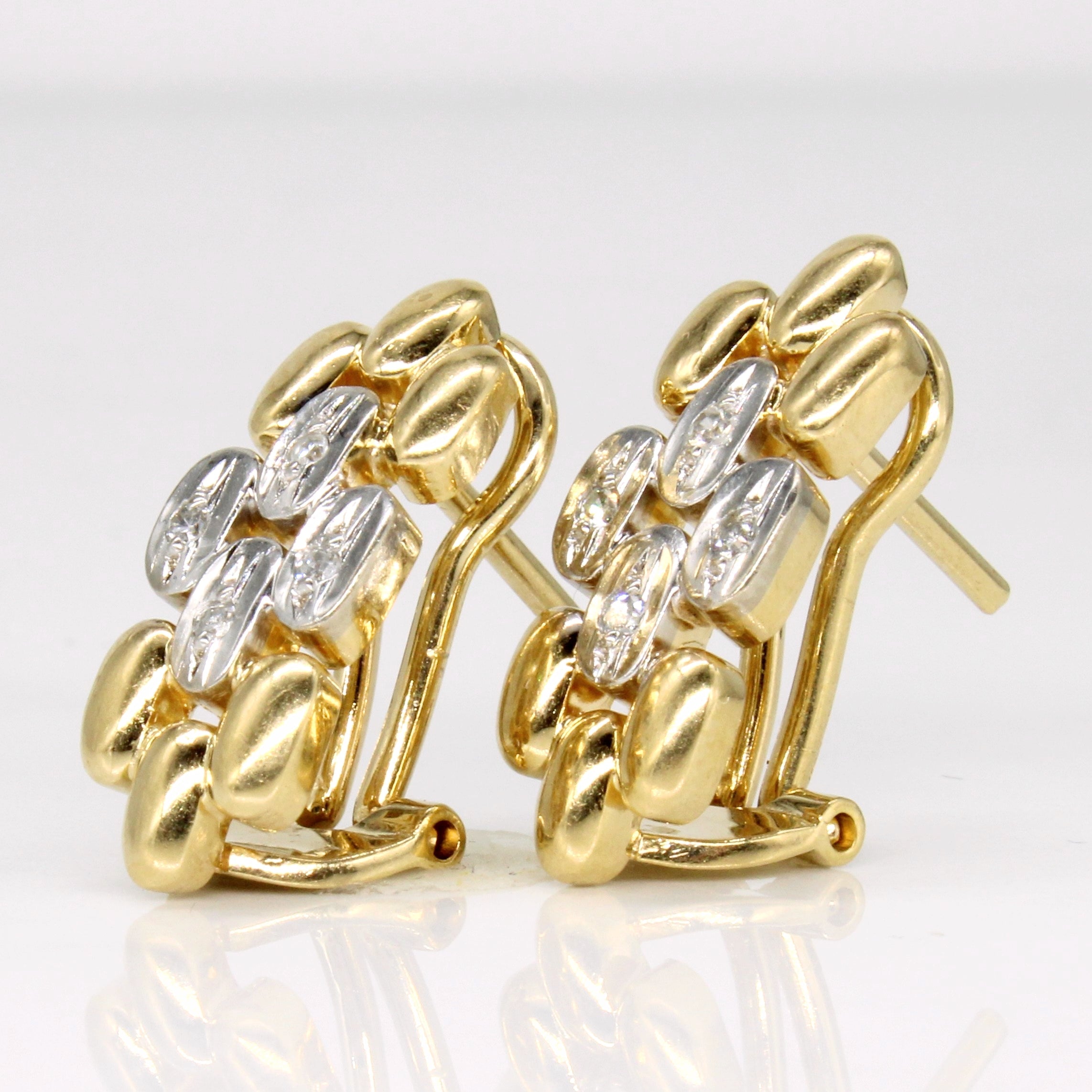 18k Gold and Diamond Earrings | 0.08ctw |
