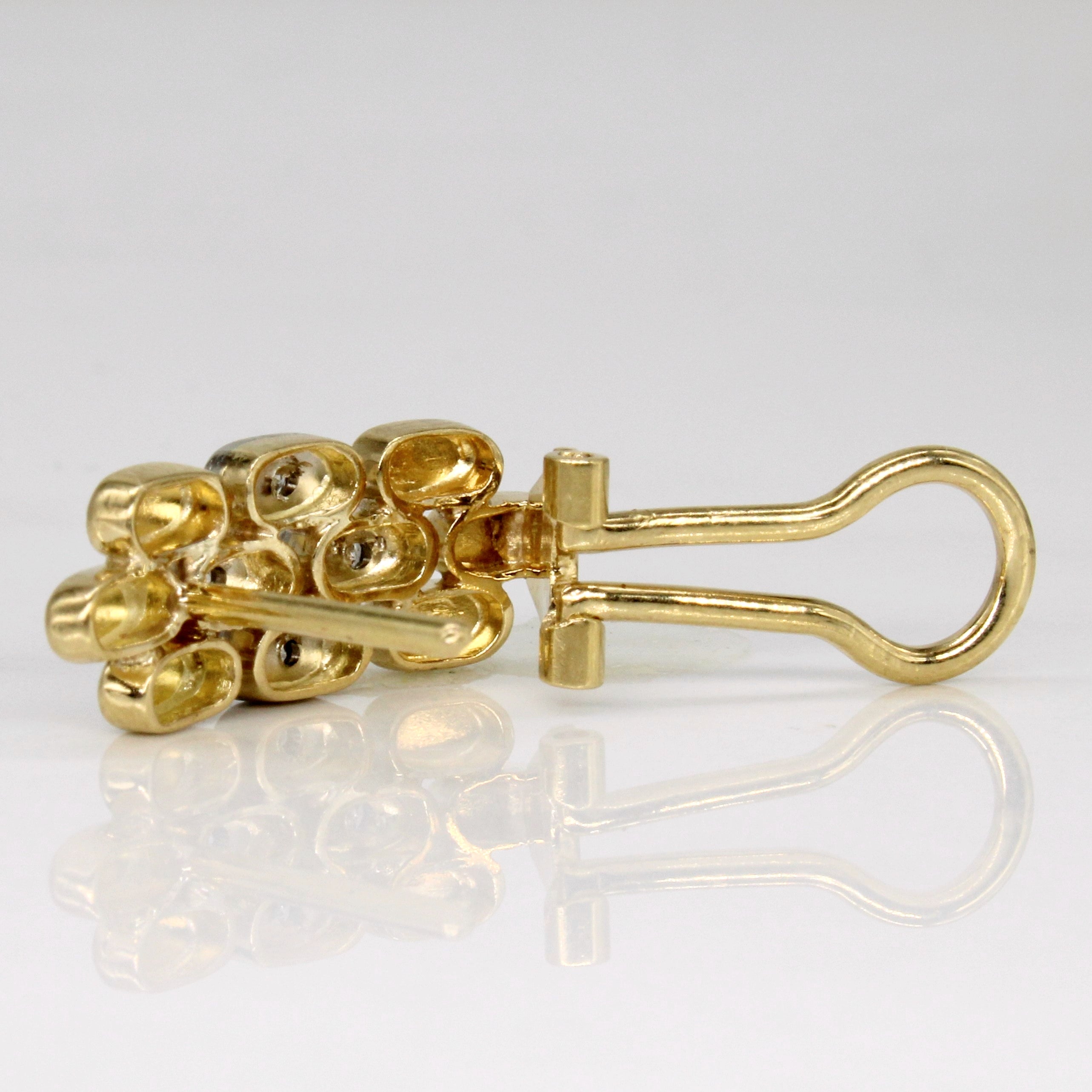 18k Gold and Diamond Earrings | 0.08ctw |