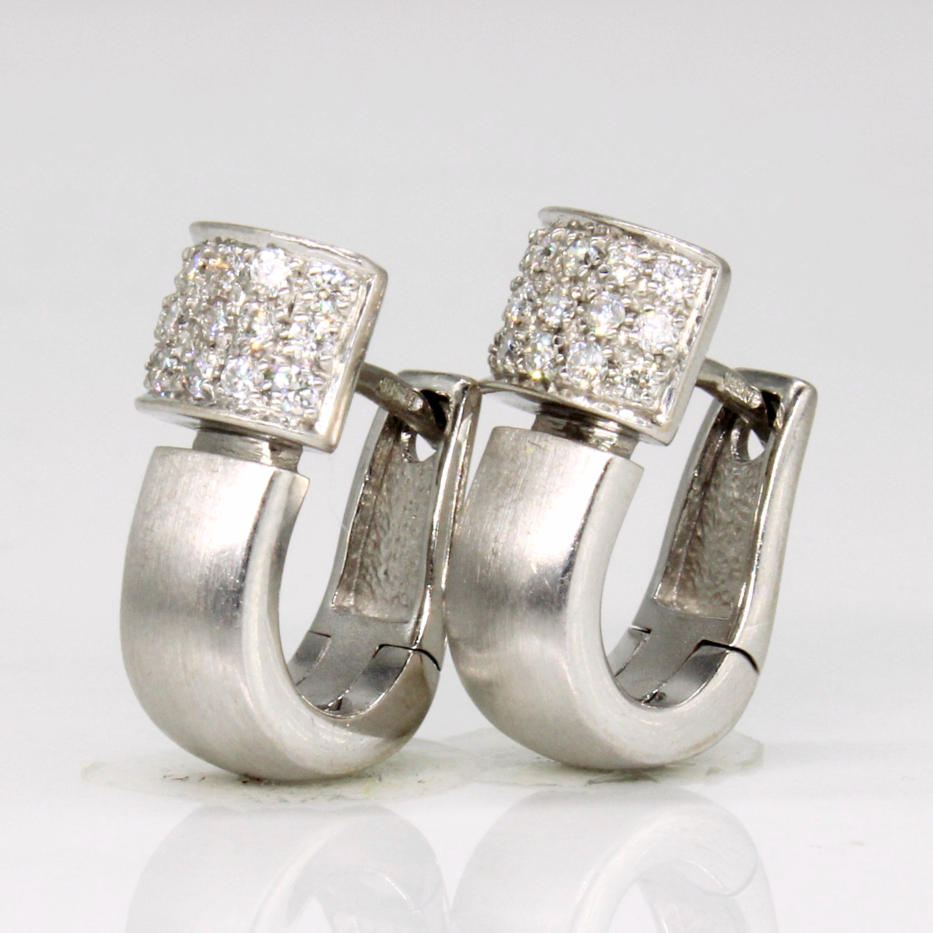 14k White Gold Diamond Earrings | 0.30ctw |