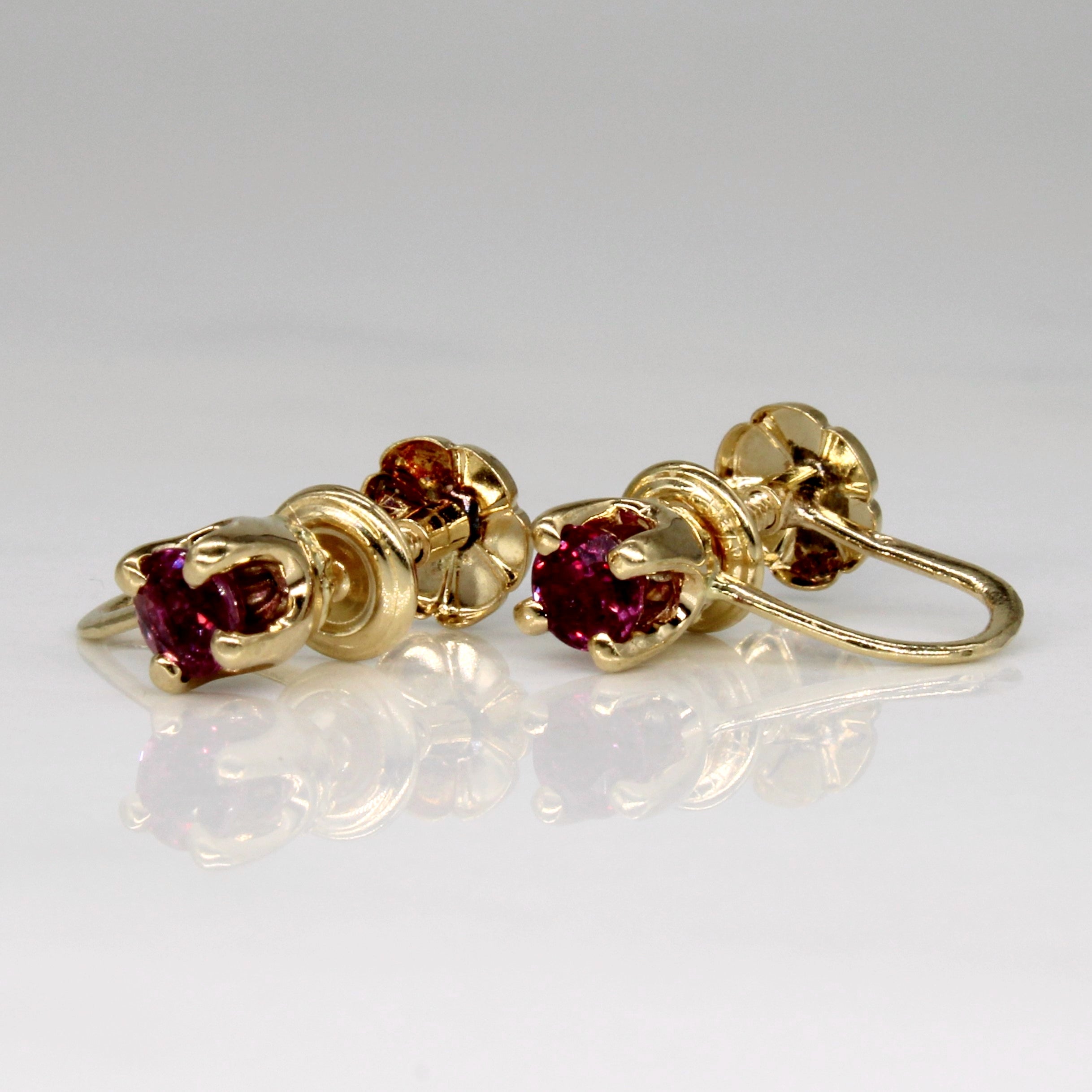 Ruby Screw Back Clip On Earrings | 0.36ctw |