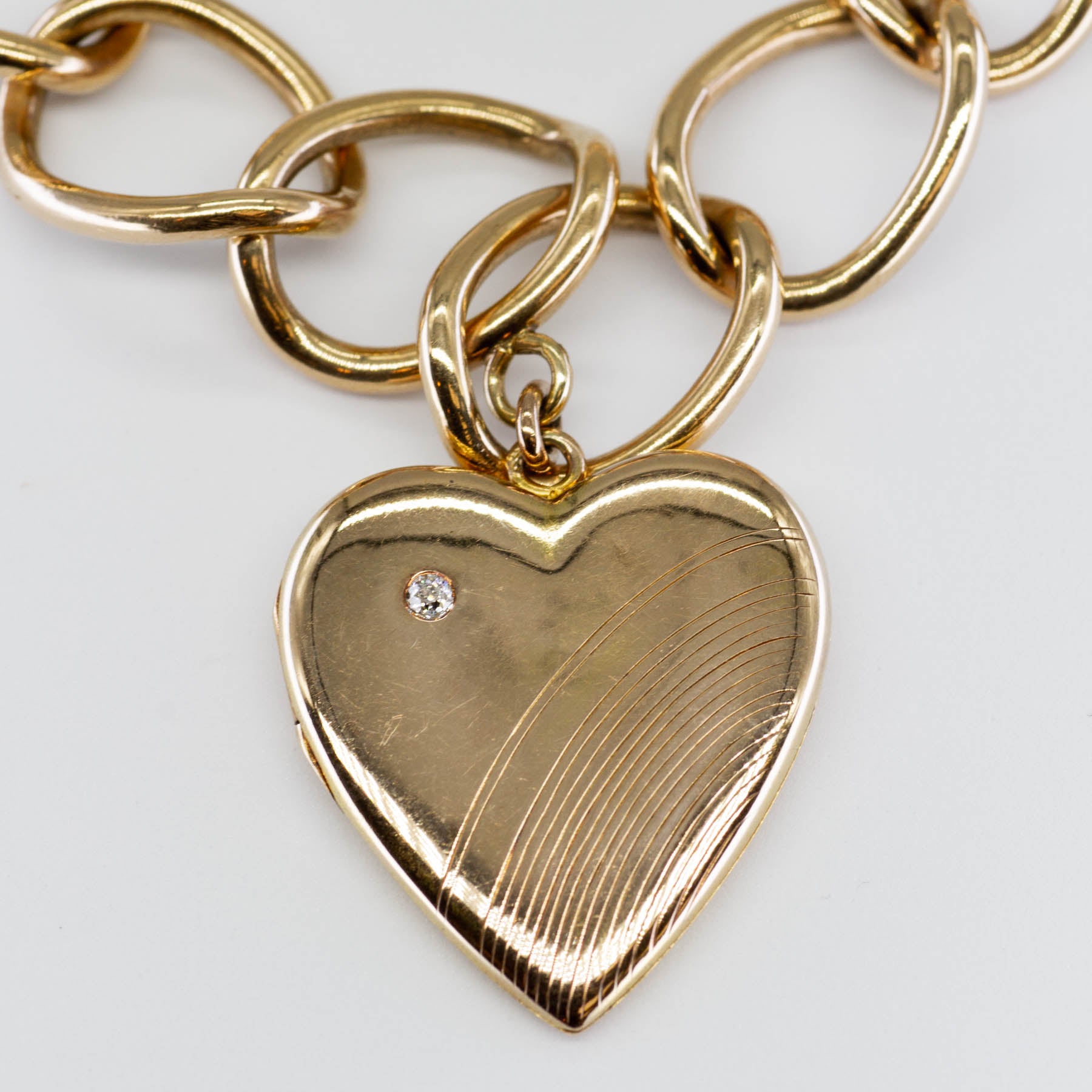 Heart Charm Diamond Bracelet | 0.04ct | 6"|